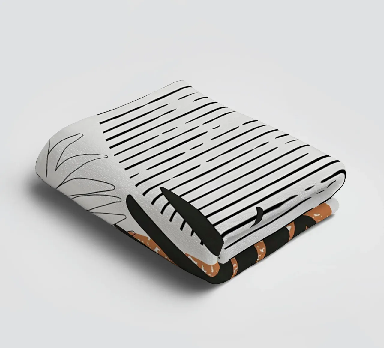 foglie di palma tropicale forme geometriche linee strisce asciugamano da bagno da Janine P McGuire