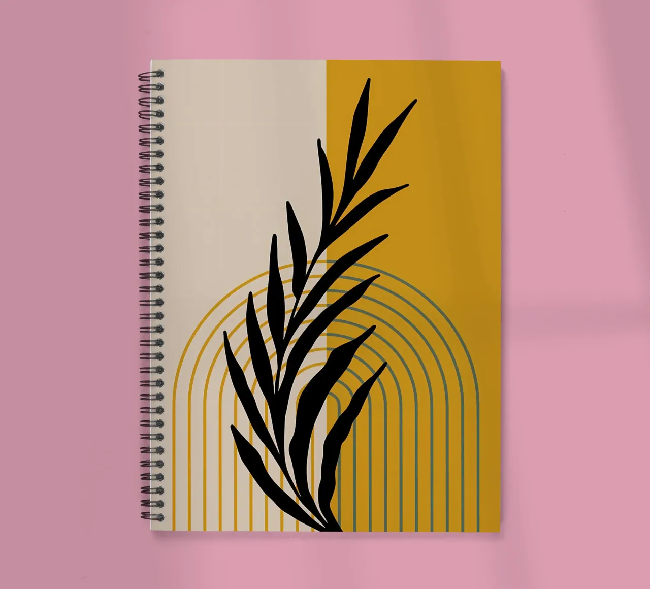 linee di foglie di piante archi curve geometria diario ad anelli da Janine P McGuire
