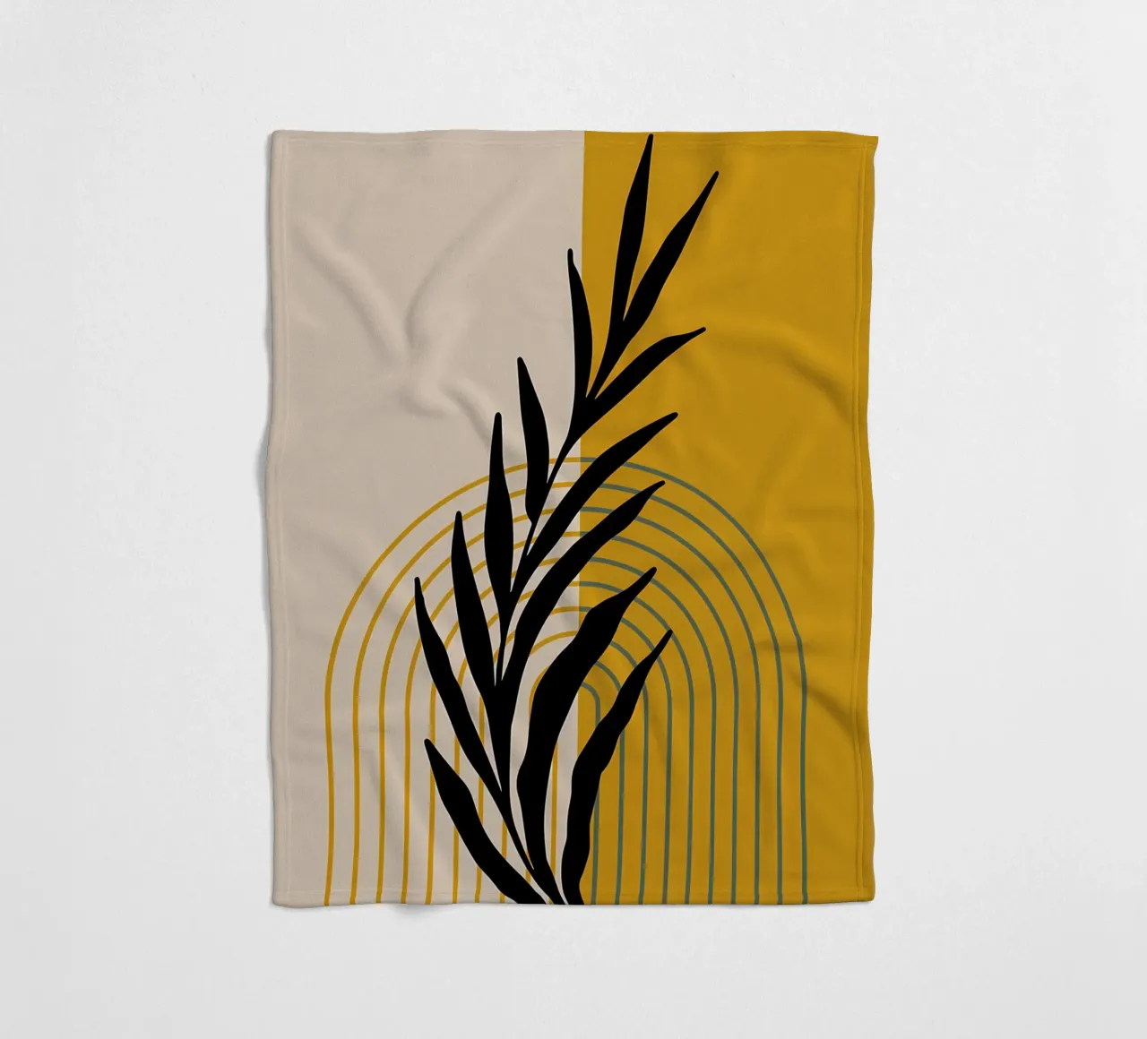 linee di foglie di piante archi curve geometria coperta in pile da Janine P McGuire
