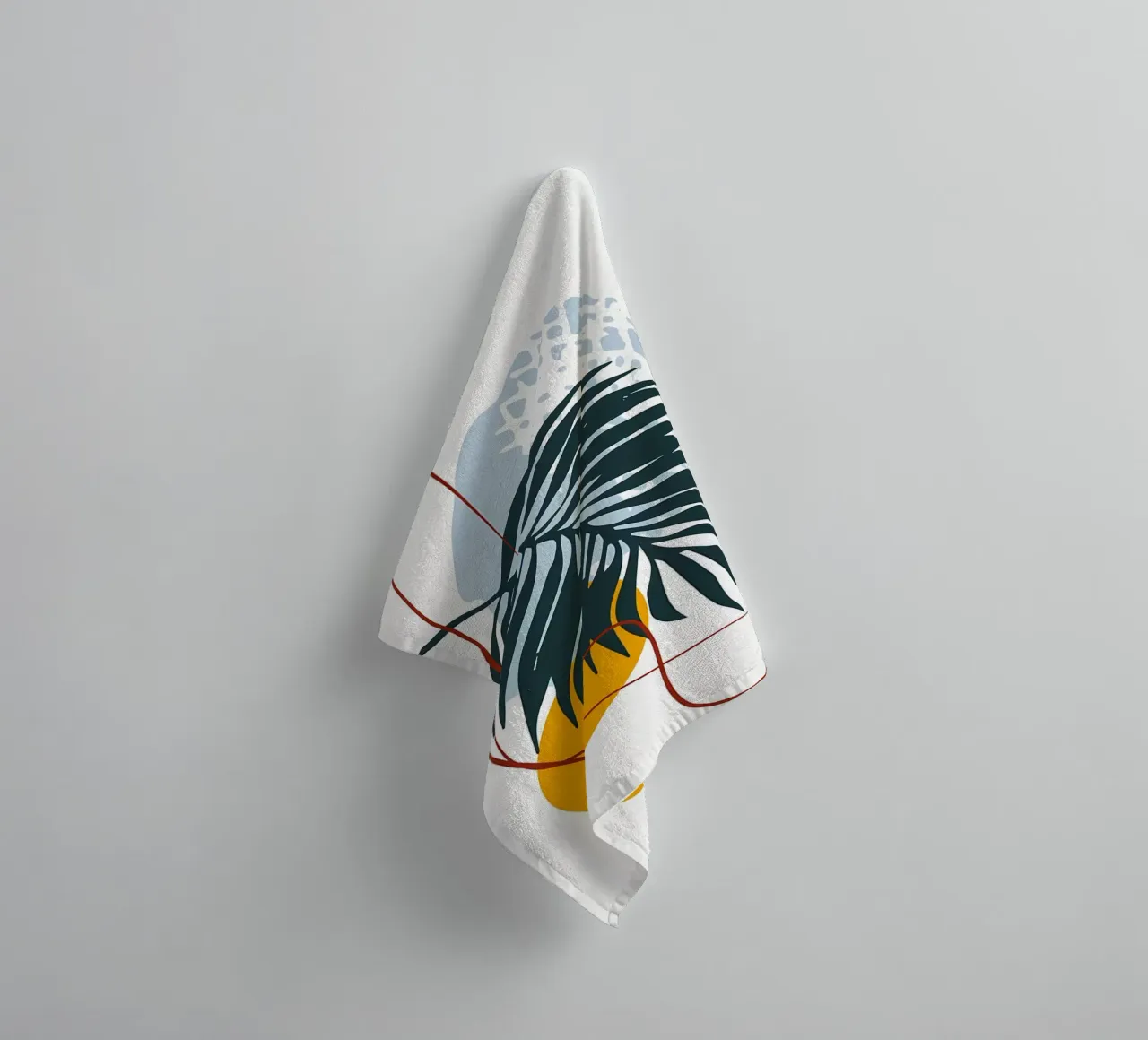 Palmenblatt minimalistische Formen abstrakte Elemente schwarze Palme Handtuch von Janine P McGuire