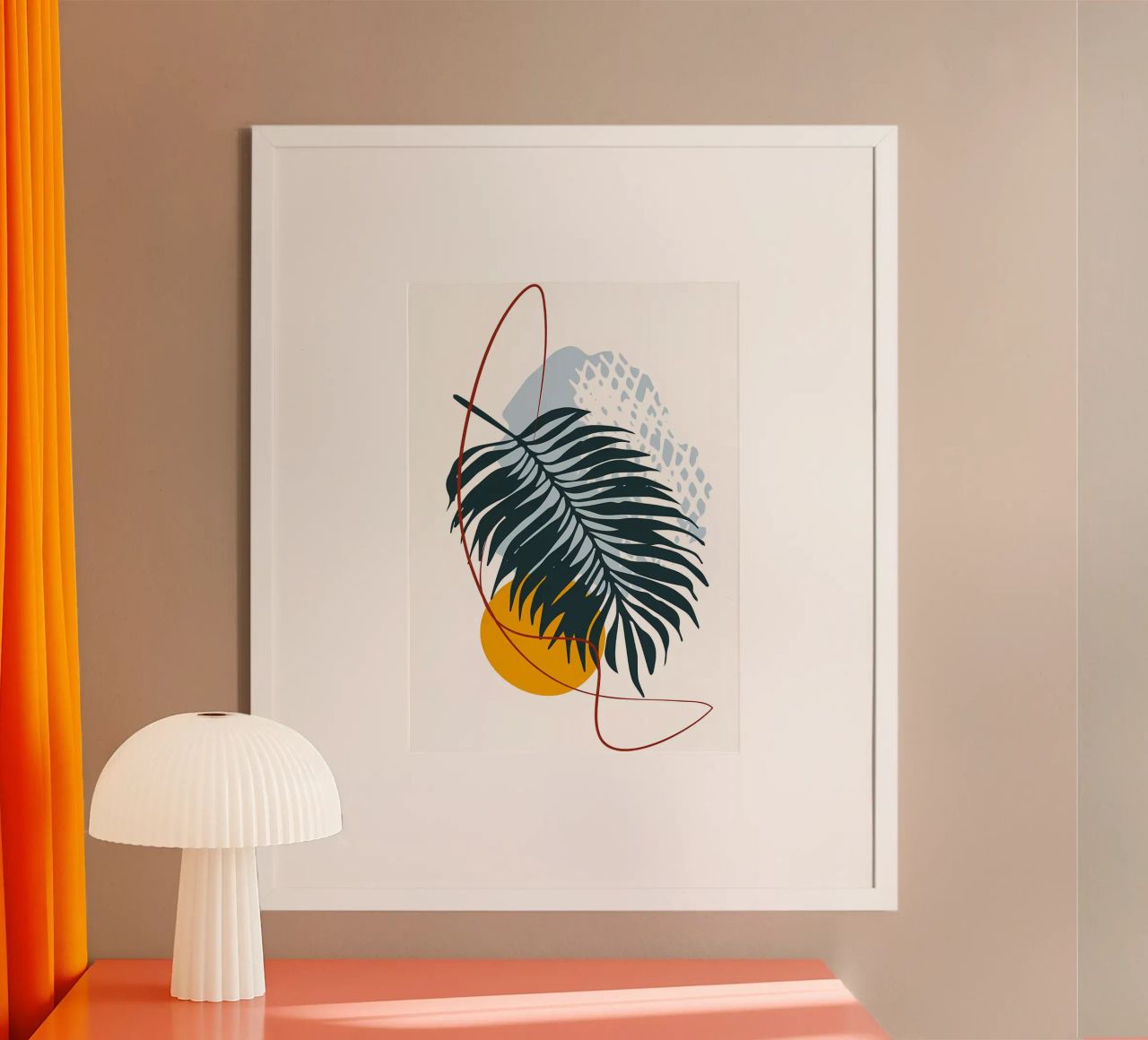 palm leaf minimalistic shapes abstract elements black palm poster by Janine P McGuire