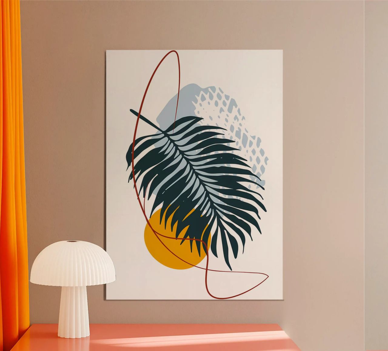 palm leaf minimalistic shapes abstract elements black palm poster by Janine P McGuire