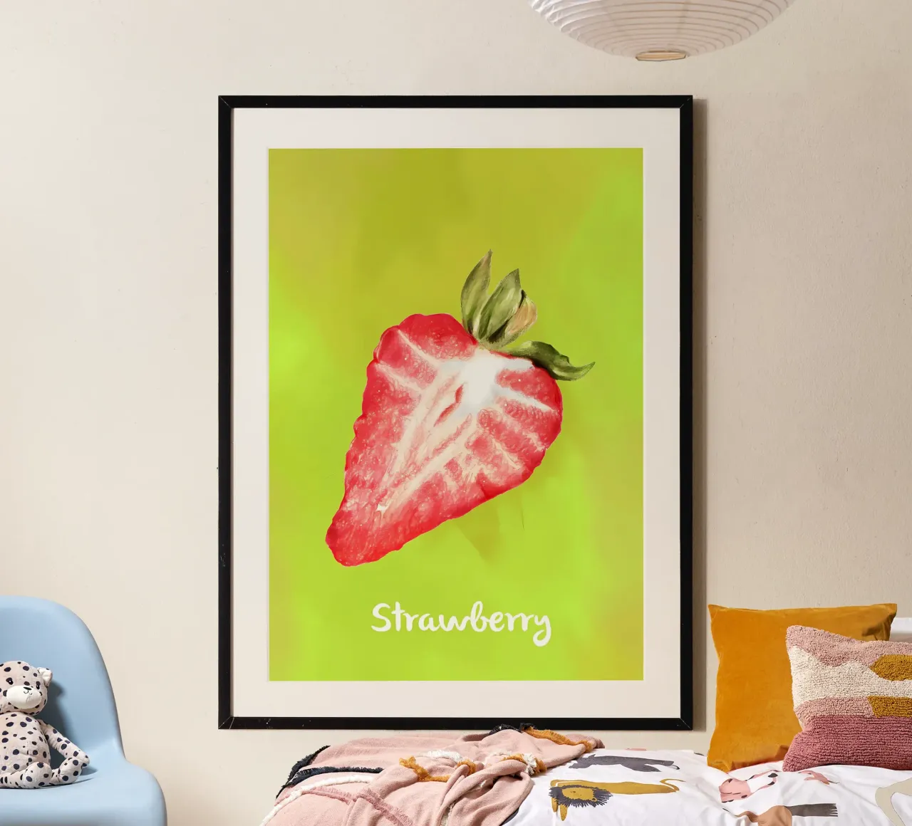 fragola frutta cibo fetta semi frutta rossa foglia carta hahnemühle da Janine P McGuire