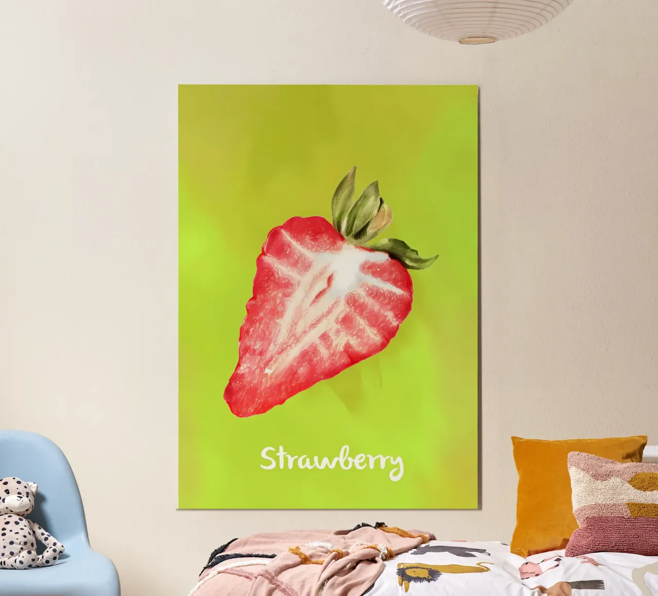 fragola frutta cibo fetta semi frutta rossa foglia carta hahnemühle da Janine P McGuire