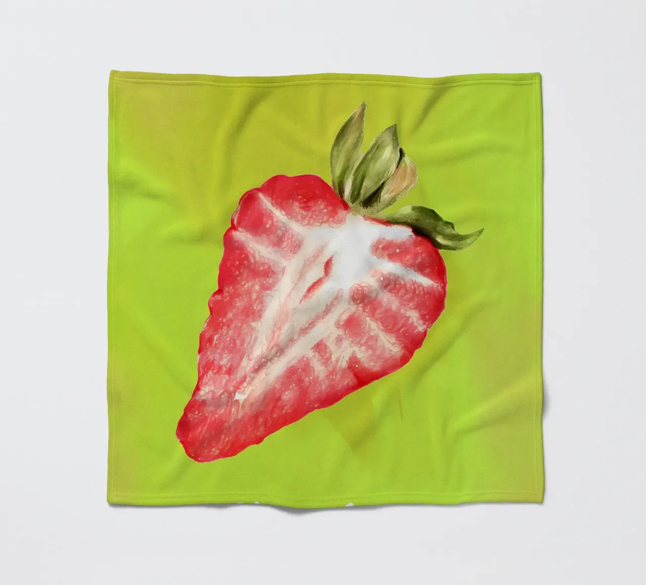 fragola frutta cibo fetta semi frutta rossa foglia coperta in pile da Janine P McGuire