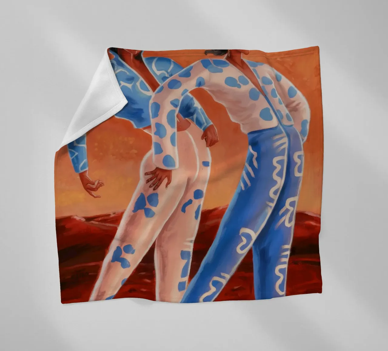 Cerulean Grace Flow Fleecedecke von Obisidian Brush