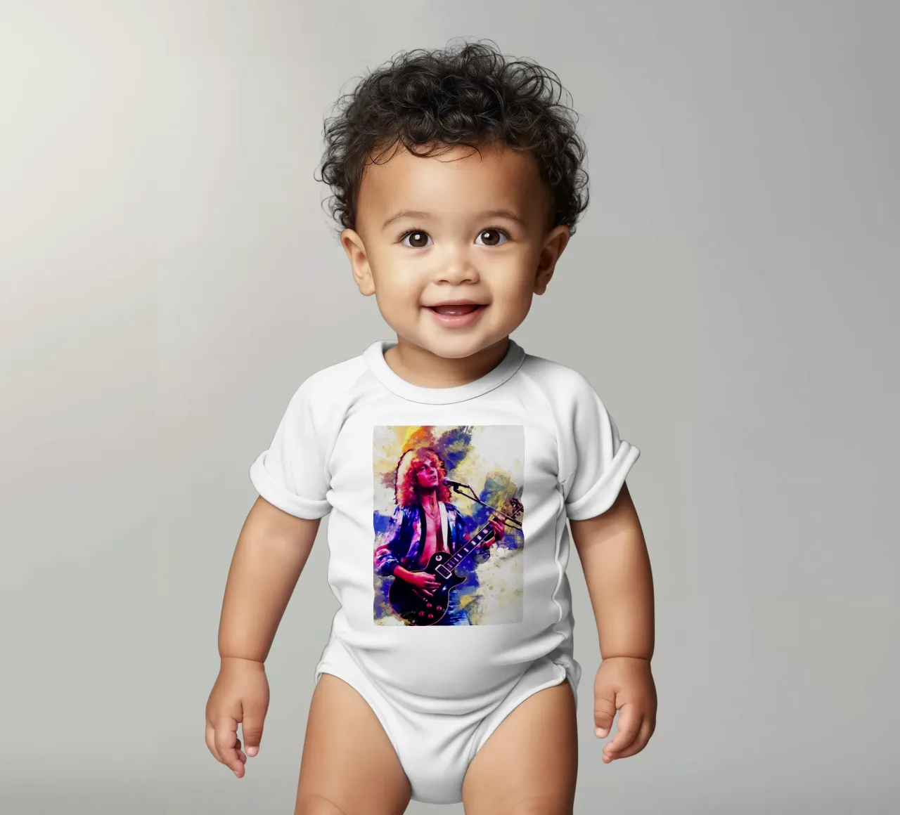 Smudge of Portrait Peter Frampton Kurzarm Babybody von Gunawan Rb