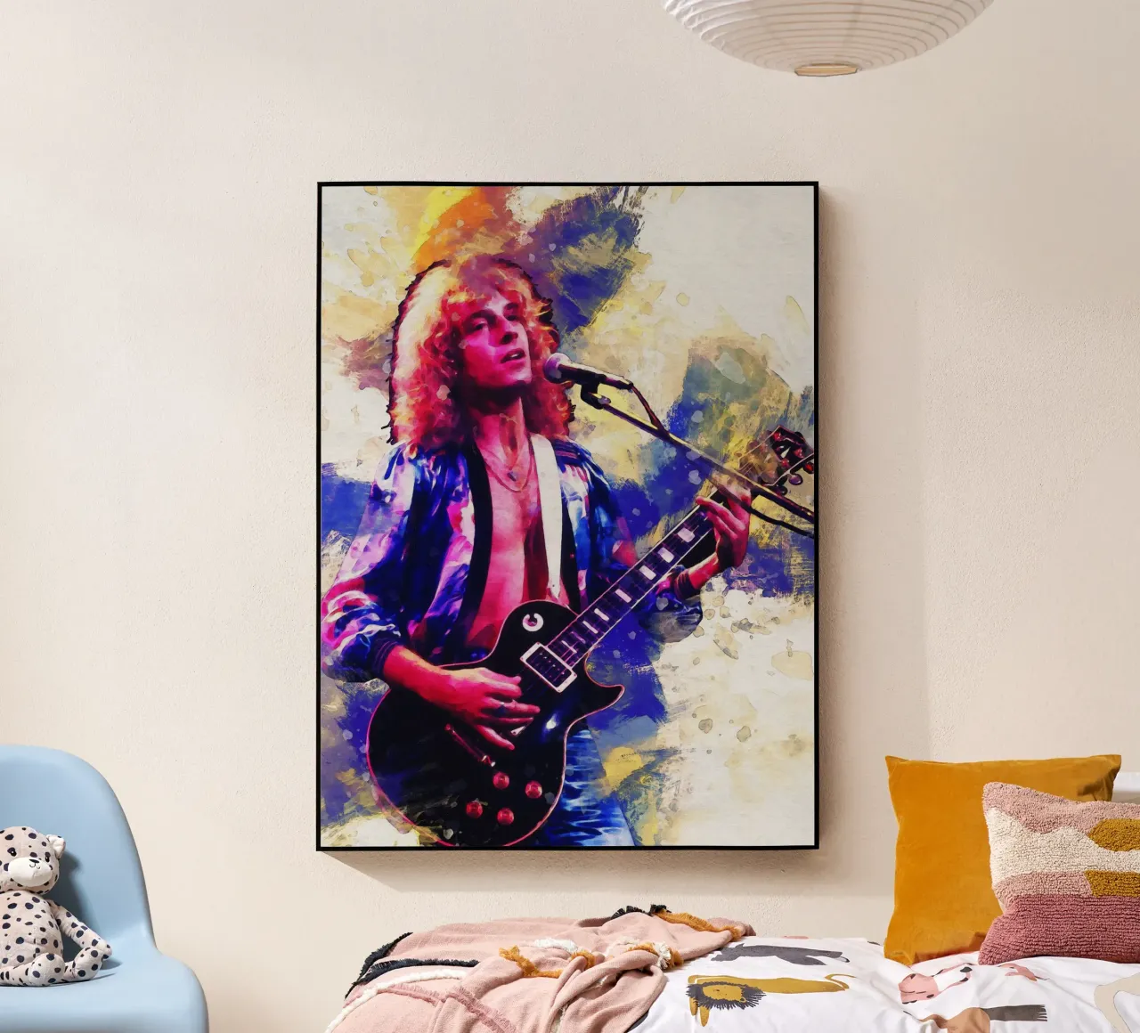 Mancha de retrato Peter Frampton metacrilato de Gunawan Rb
