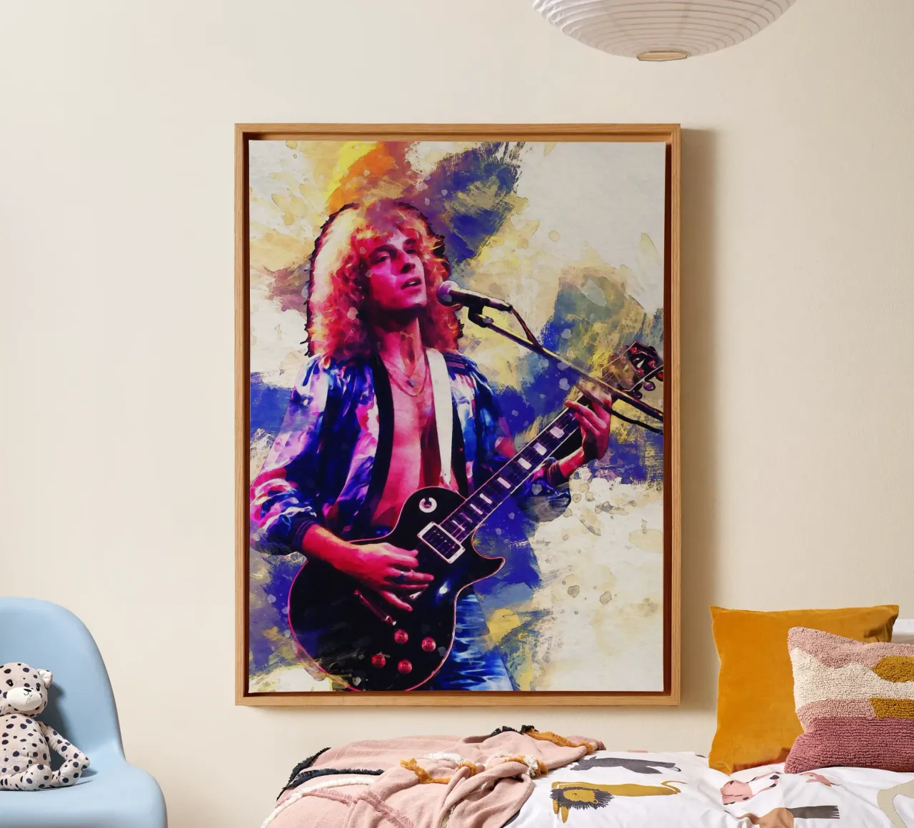Smudge of Portrait Peter Frampton canvas by Gunawan Rb