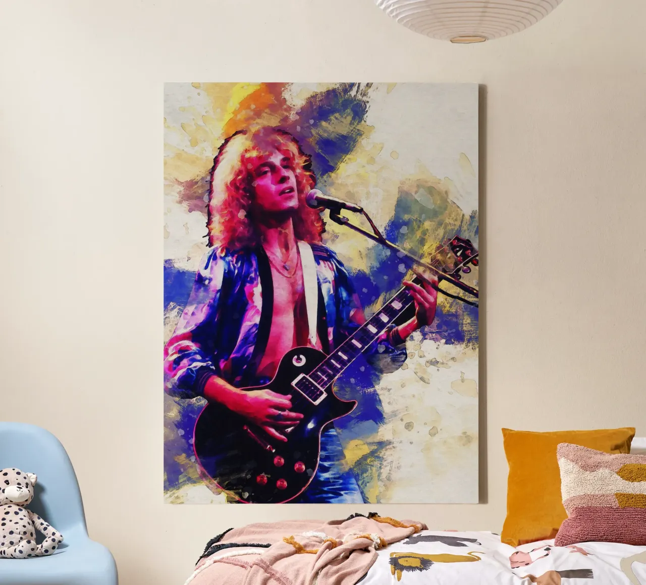Smudge of Portrait Peter Frampton canvas by Gunawan Rb