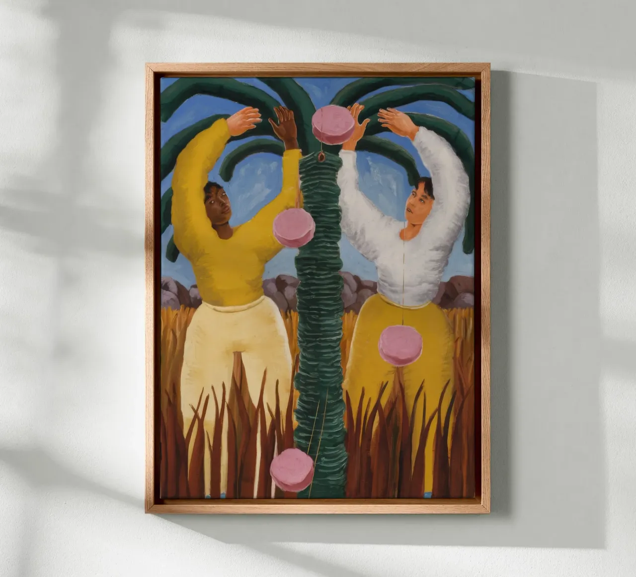 Oogstende Maan Dans canvas met Baklijst van Obisidian Brush