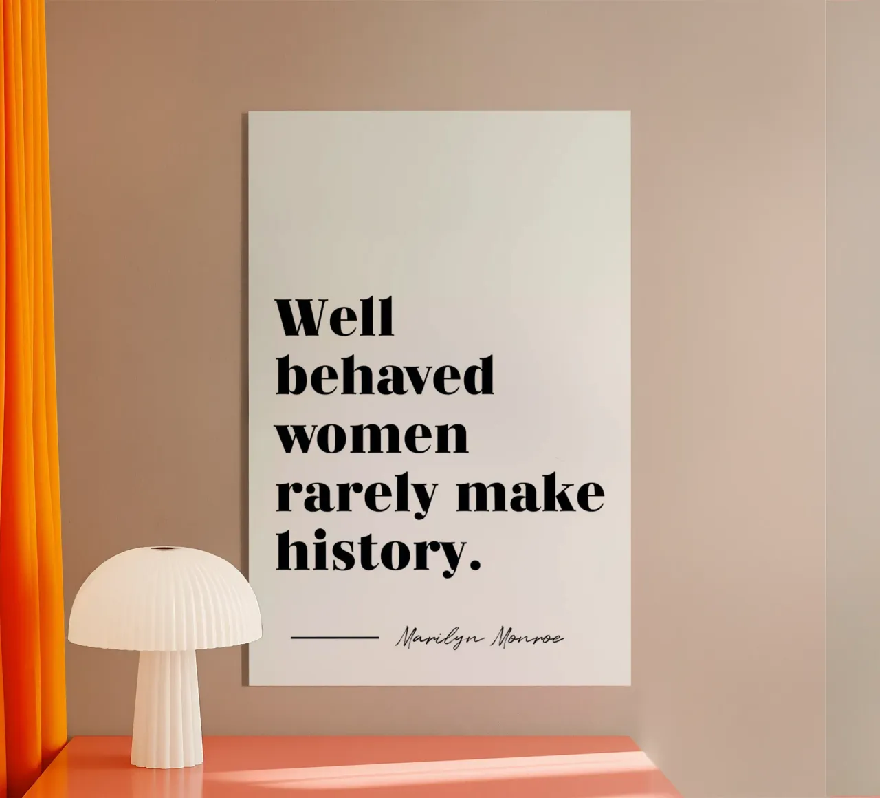 Make History plexiglass da typed