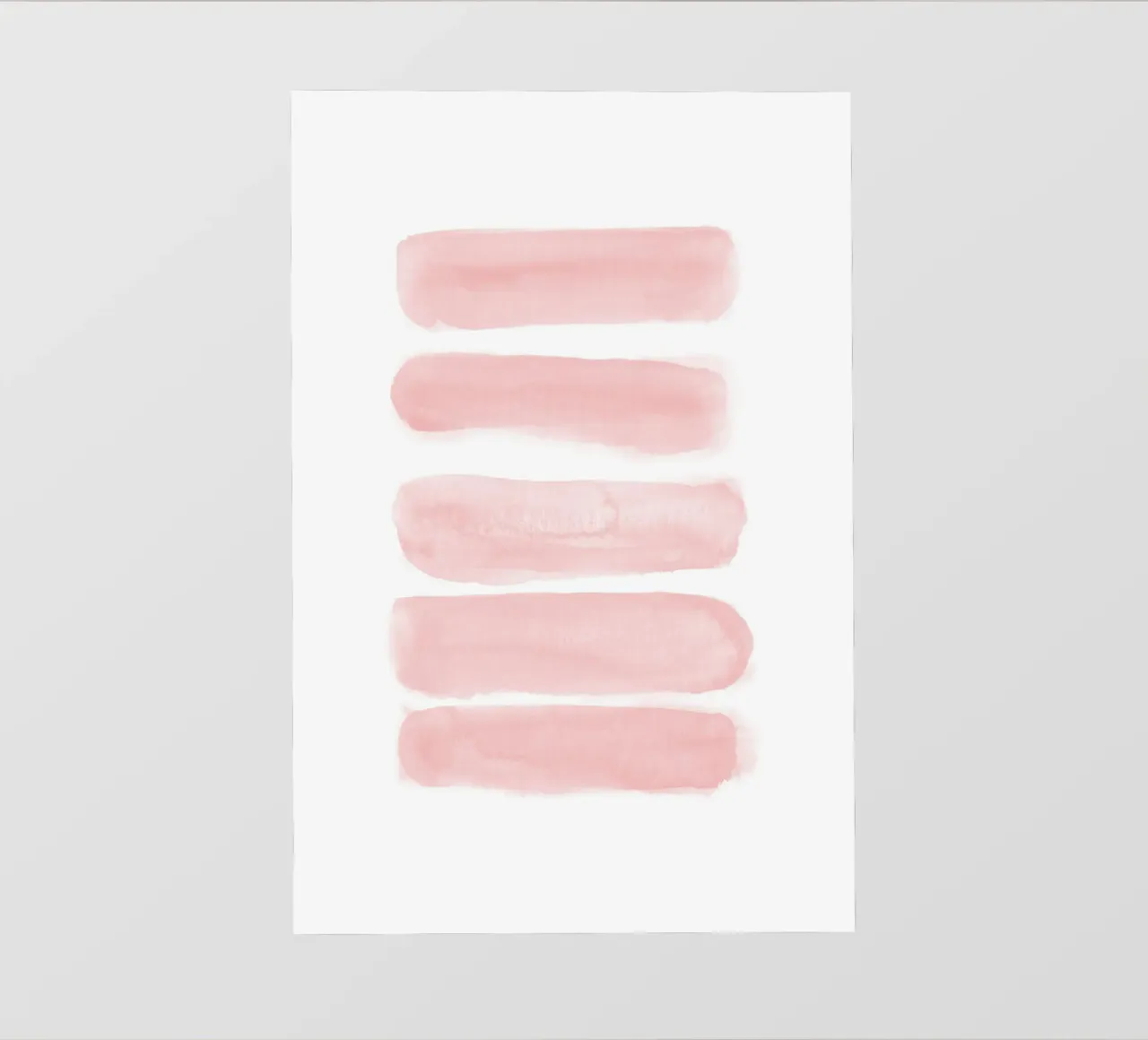 Soft pink watercolor stripes photo wallpaper by NouveauPrints