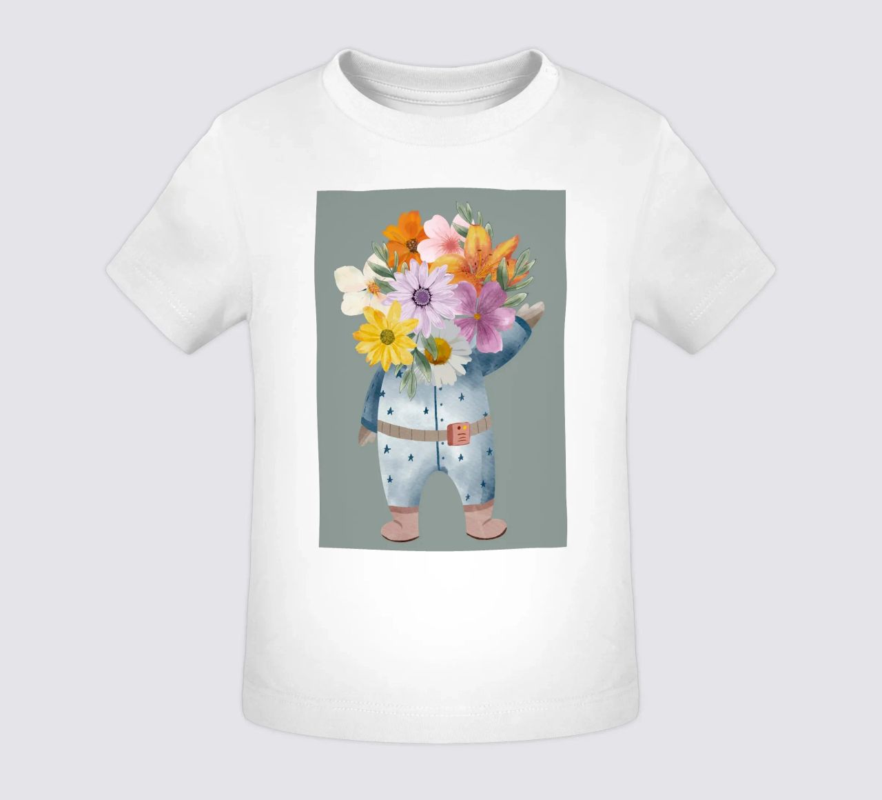 Flowers and astronaut maglietta neonato da LisaArtes