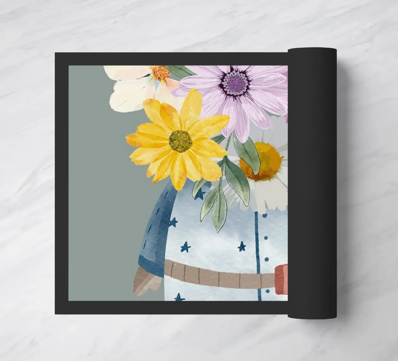 Flowers and astronaut zerbino da LisaArtes