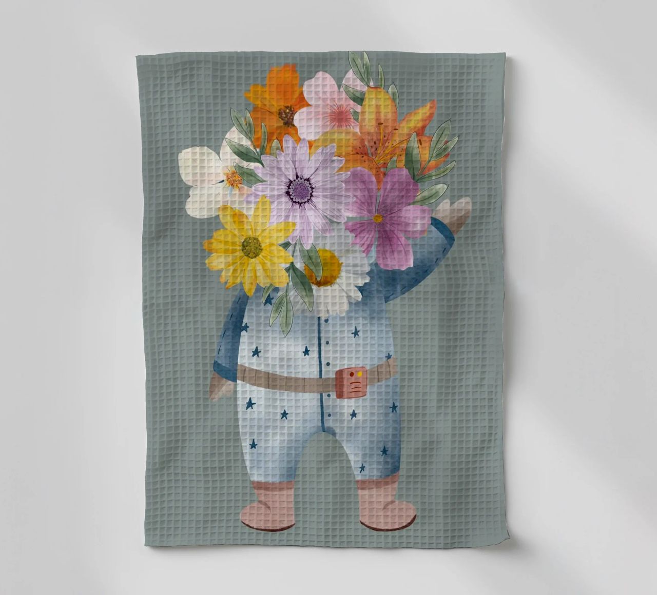 Flowers and astronaut torchon de LisaArtes
