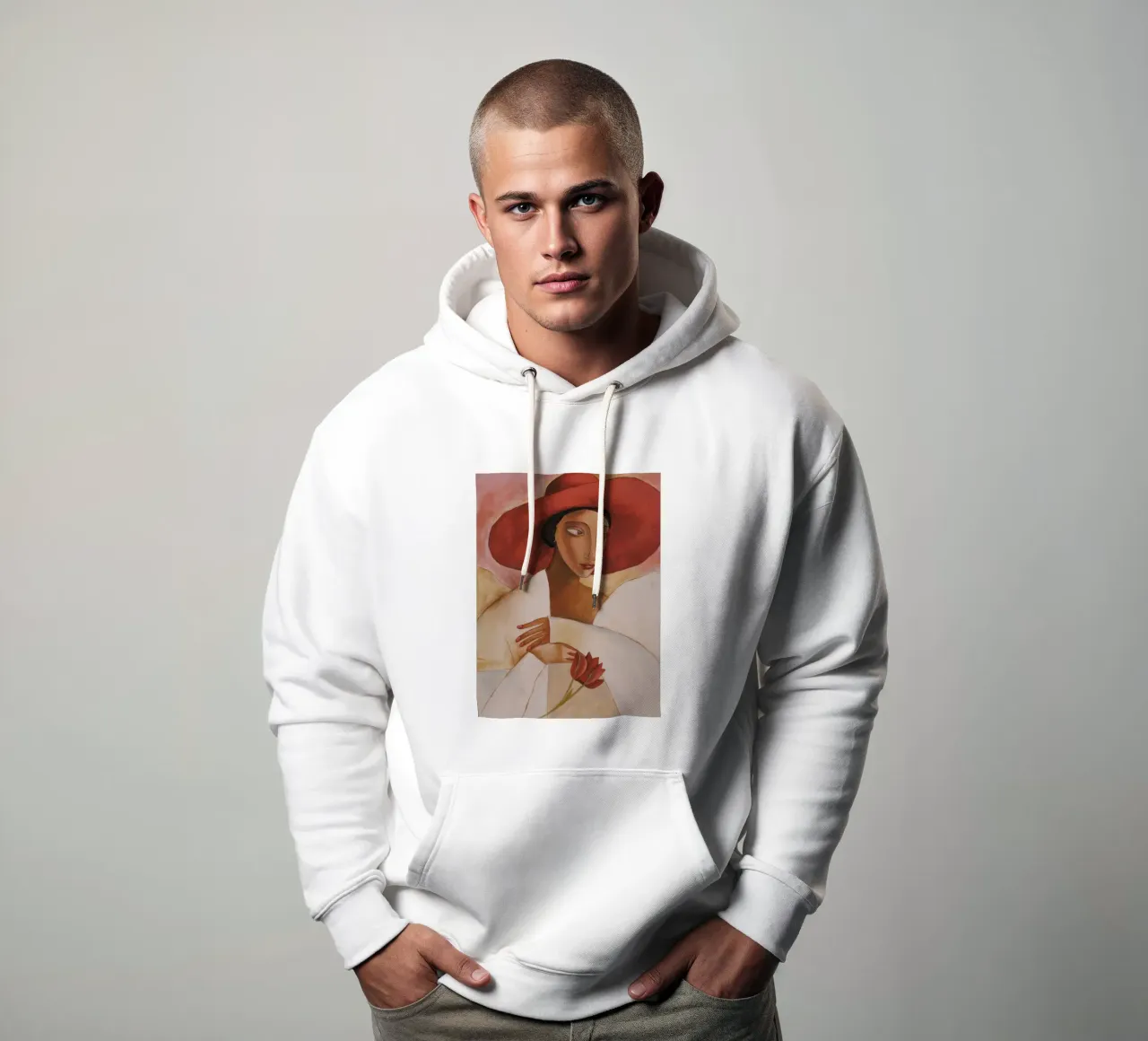 Rojo Glance Whisper sudadera con capucha de Obisidian Brush