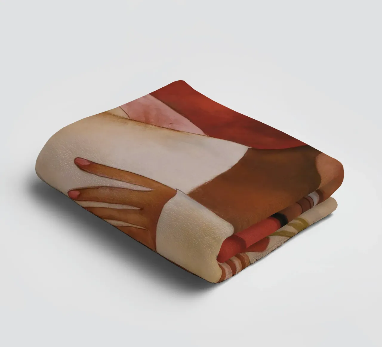 Red Glance Whisper towel by Obisidian Brush
