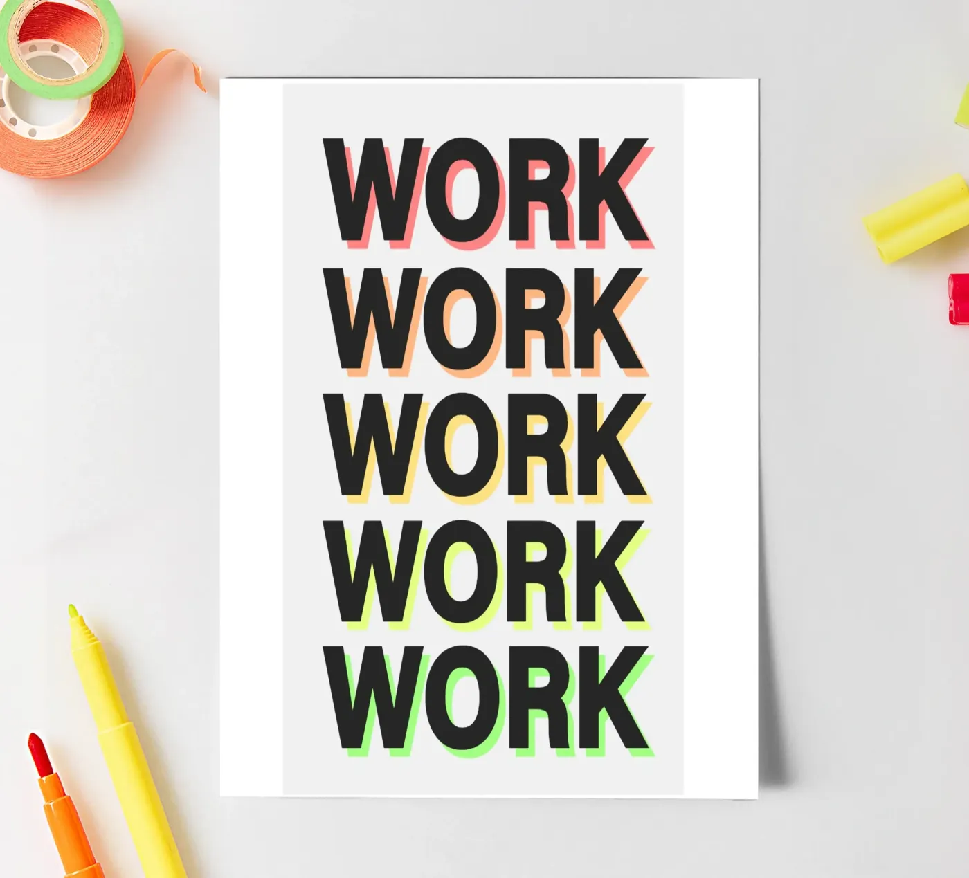 Work Hard stickervel van Dreamer10