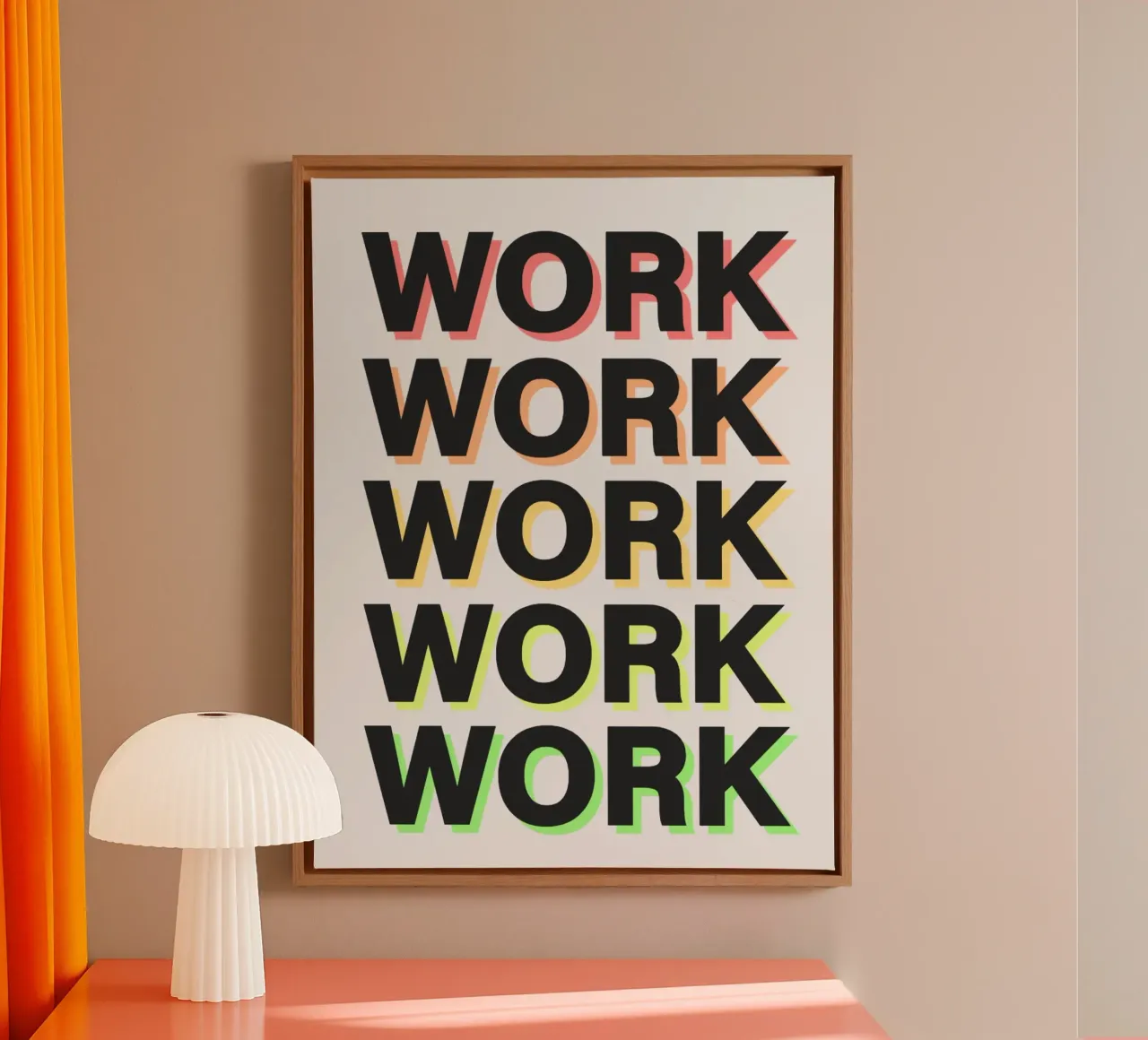 Work Hard tela da Dreamer10