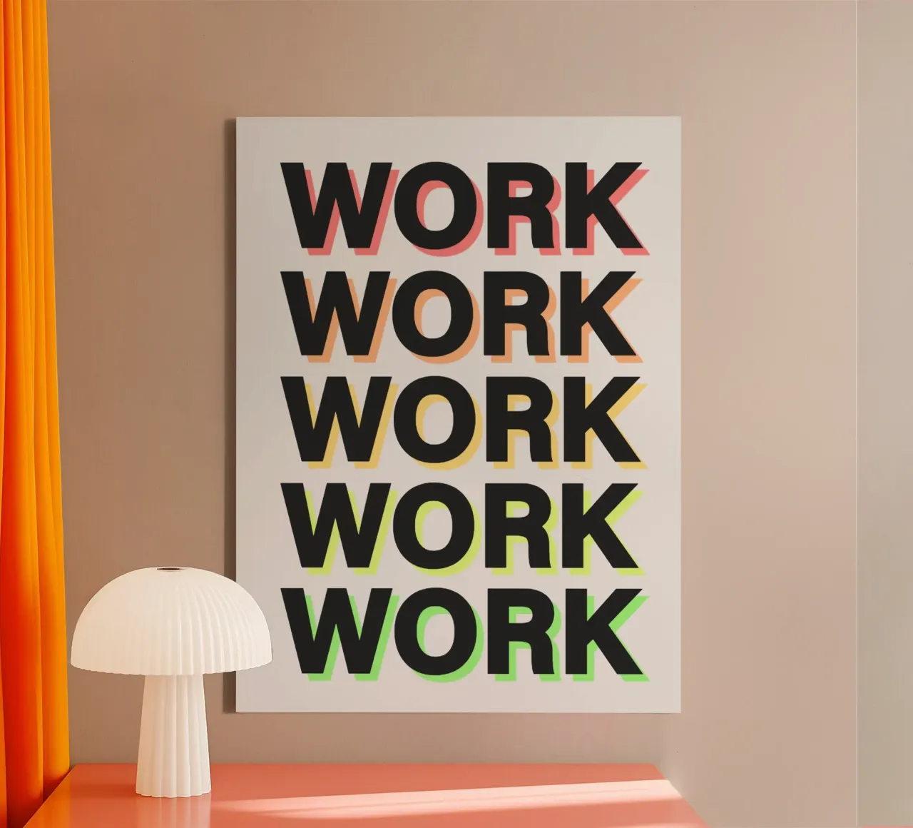 Work Hard tela da Dreamer10