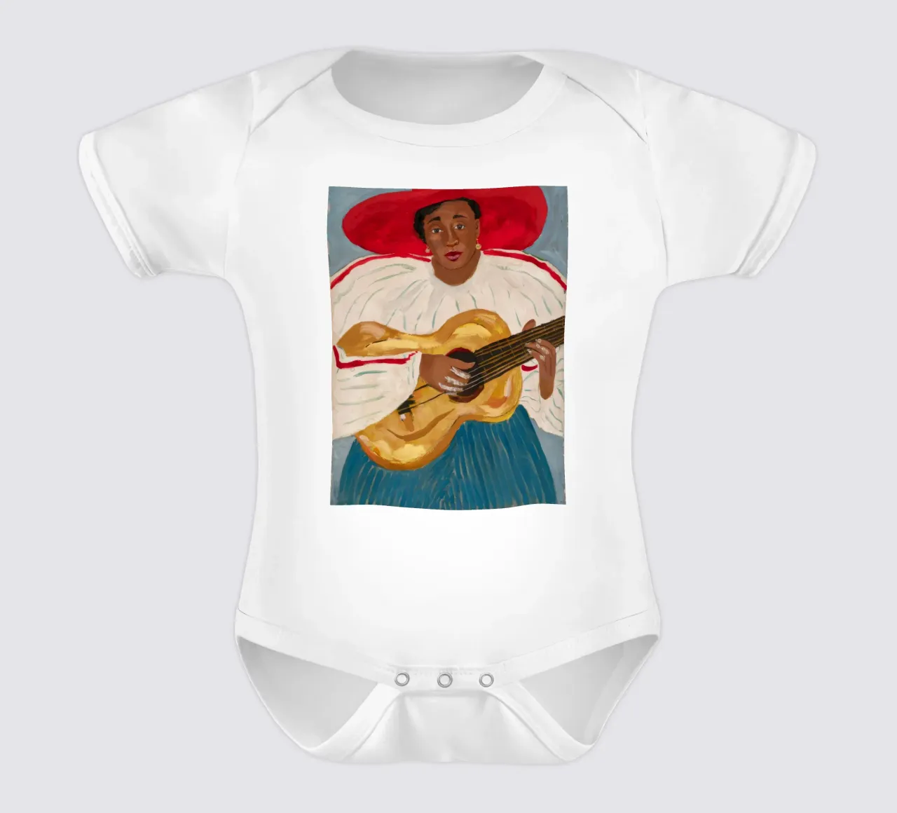 Serenata degli archi cremisi body neonato maniche corte da Obisidian Brush