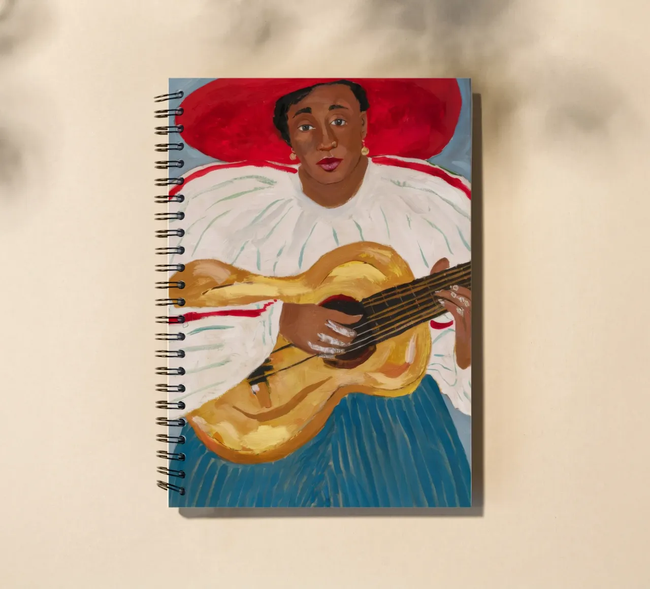 Crimson Strings Serenade spiral notebook by Obisidian Brush