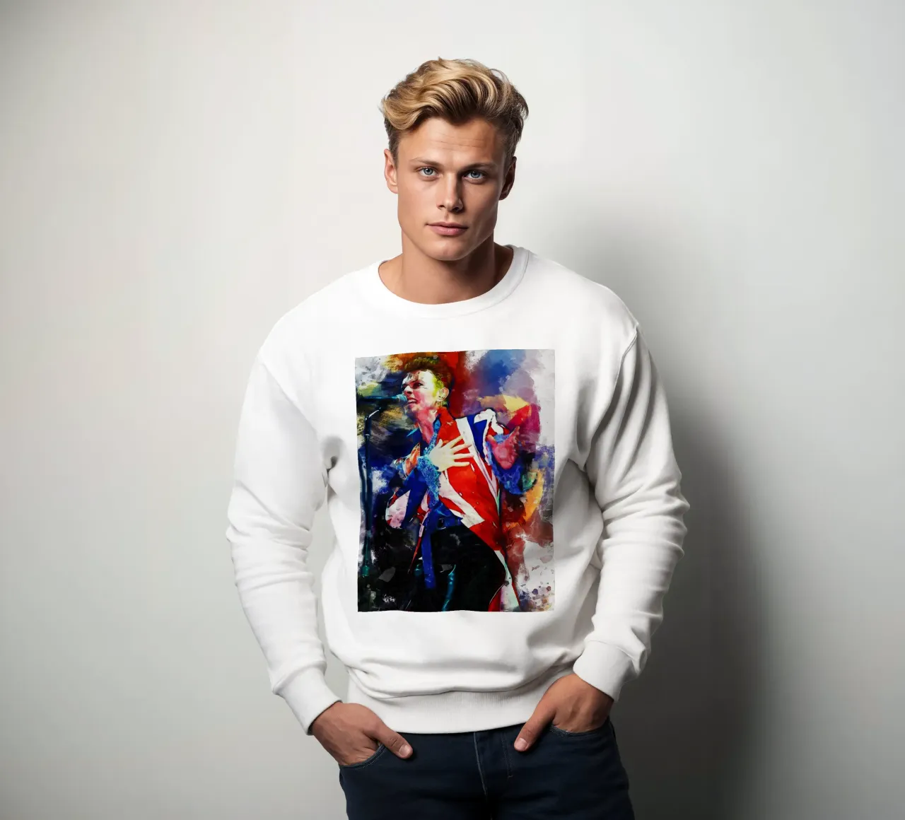 Macchia di ritratto Ziggy Stardust felpa da Gunawan Rb