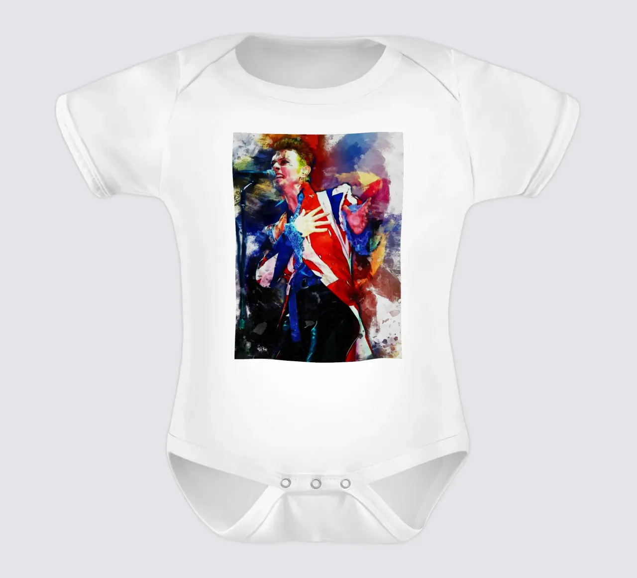 Smudge of Portrait Ziggy Stardust Kurzarm Babybody von Gunawan Rb