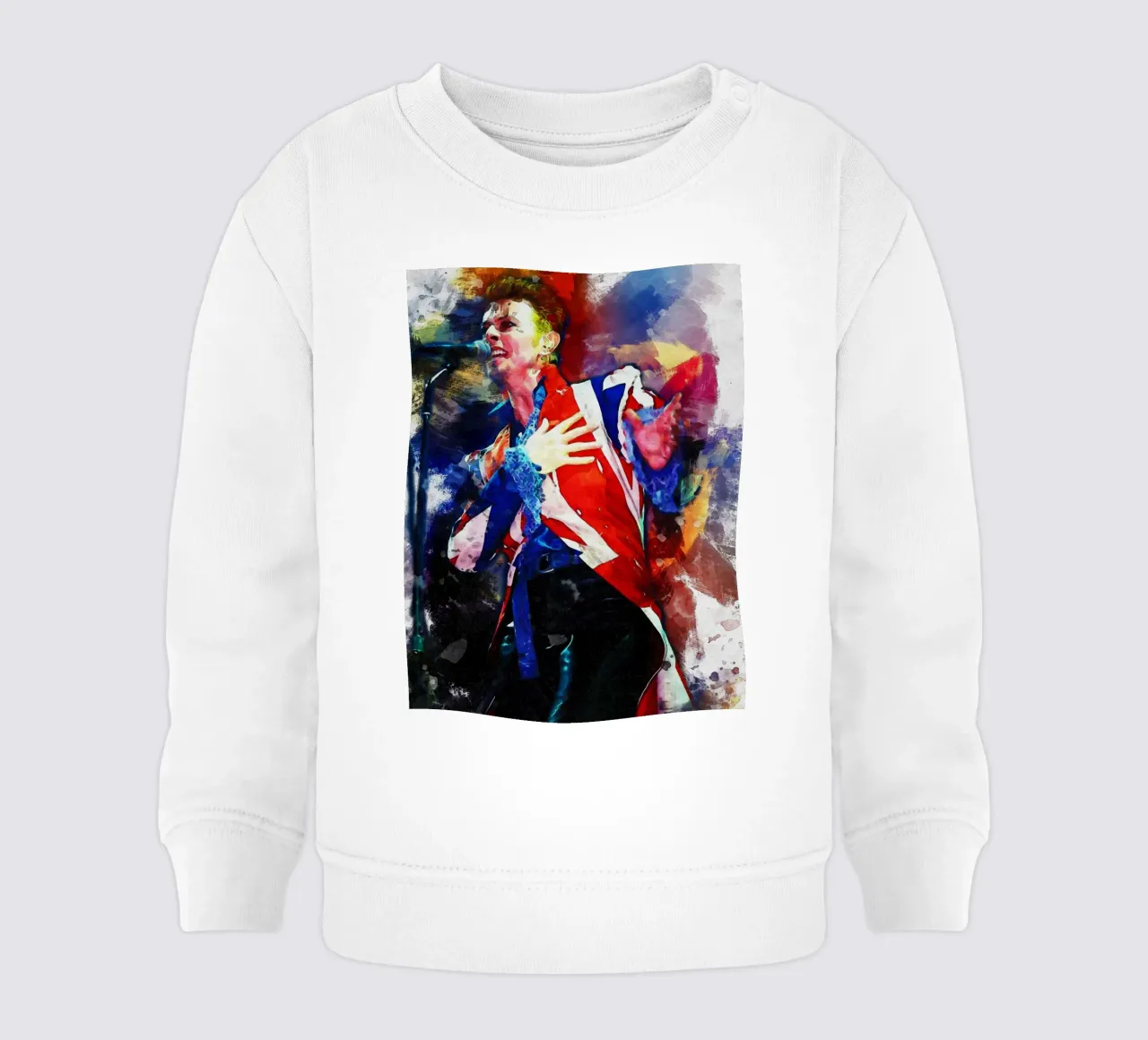 Macchia di ritratto Ziggy Stardust felpa neonato da Gunawan Rb