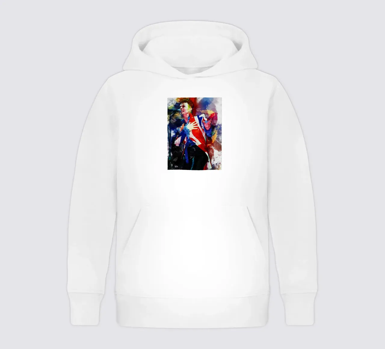 Macchia di ritratto Ziggy Stardust felpa bambino con cappuccio da Gunawan Rb
