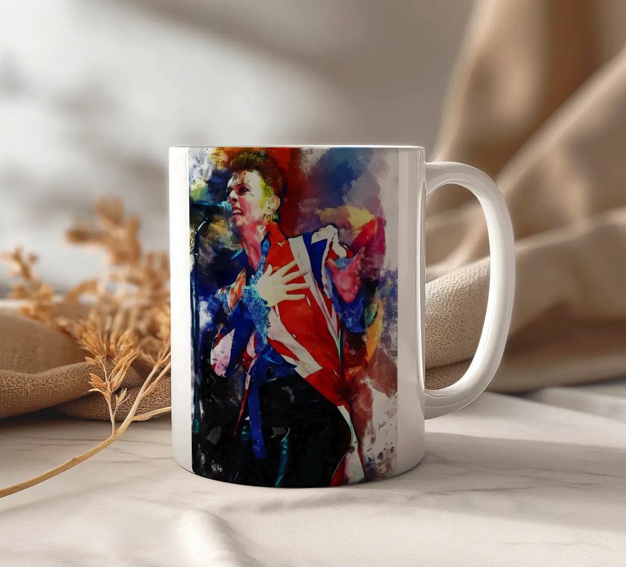 Macchia di ritratto Ziggy Stardust tazza in ceramica da Gunawan Rb