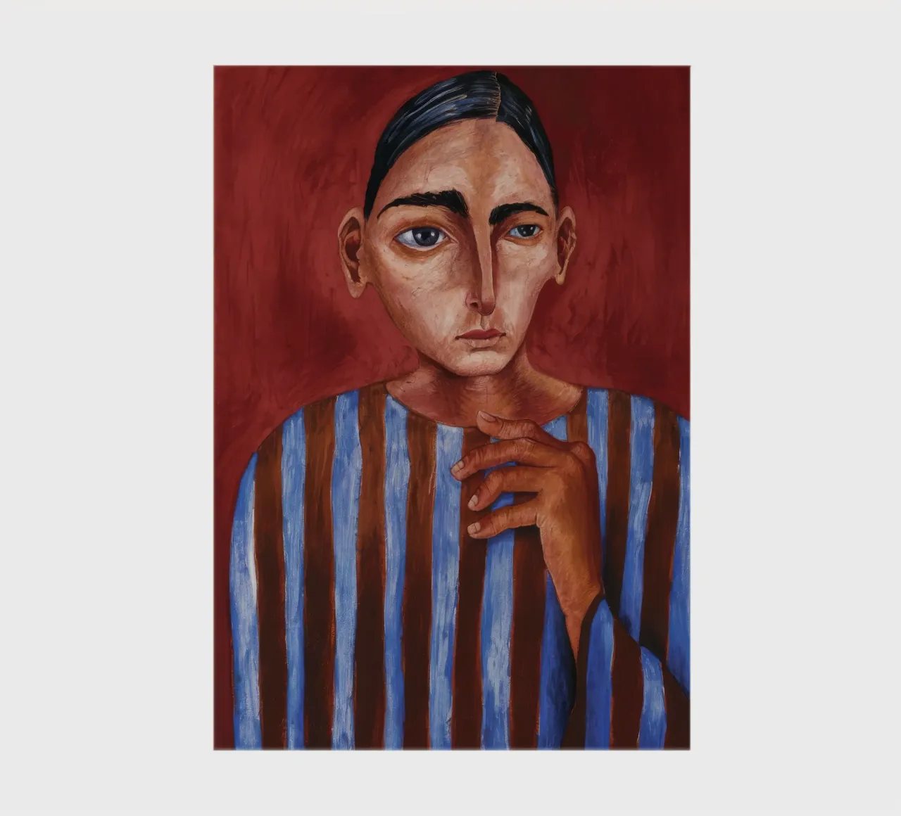 Striped Solace Face notebook by Obisidian Brush
