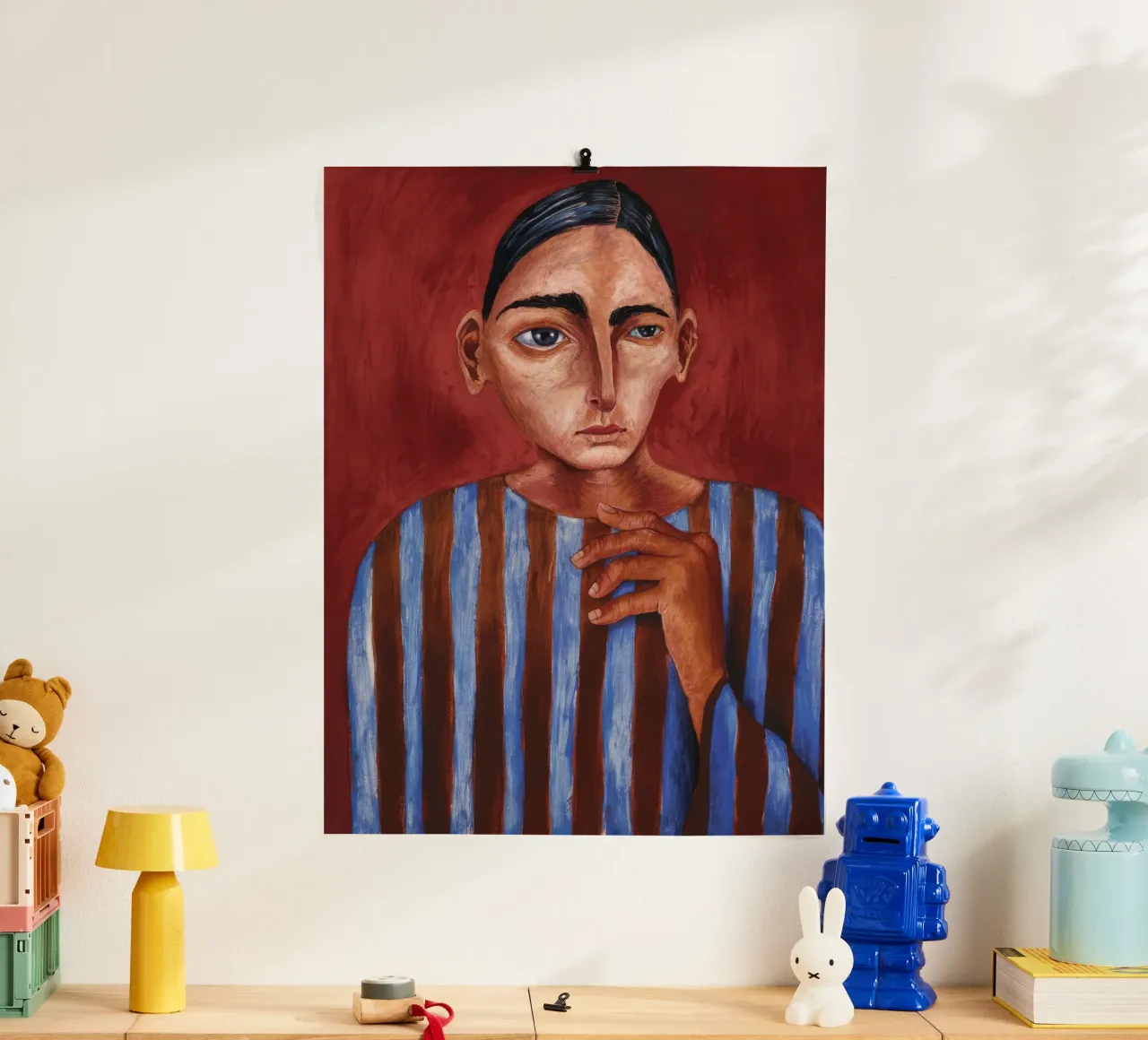 Striped Solace Face poster by Obisidian Brush
