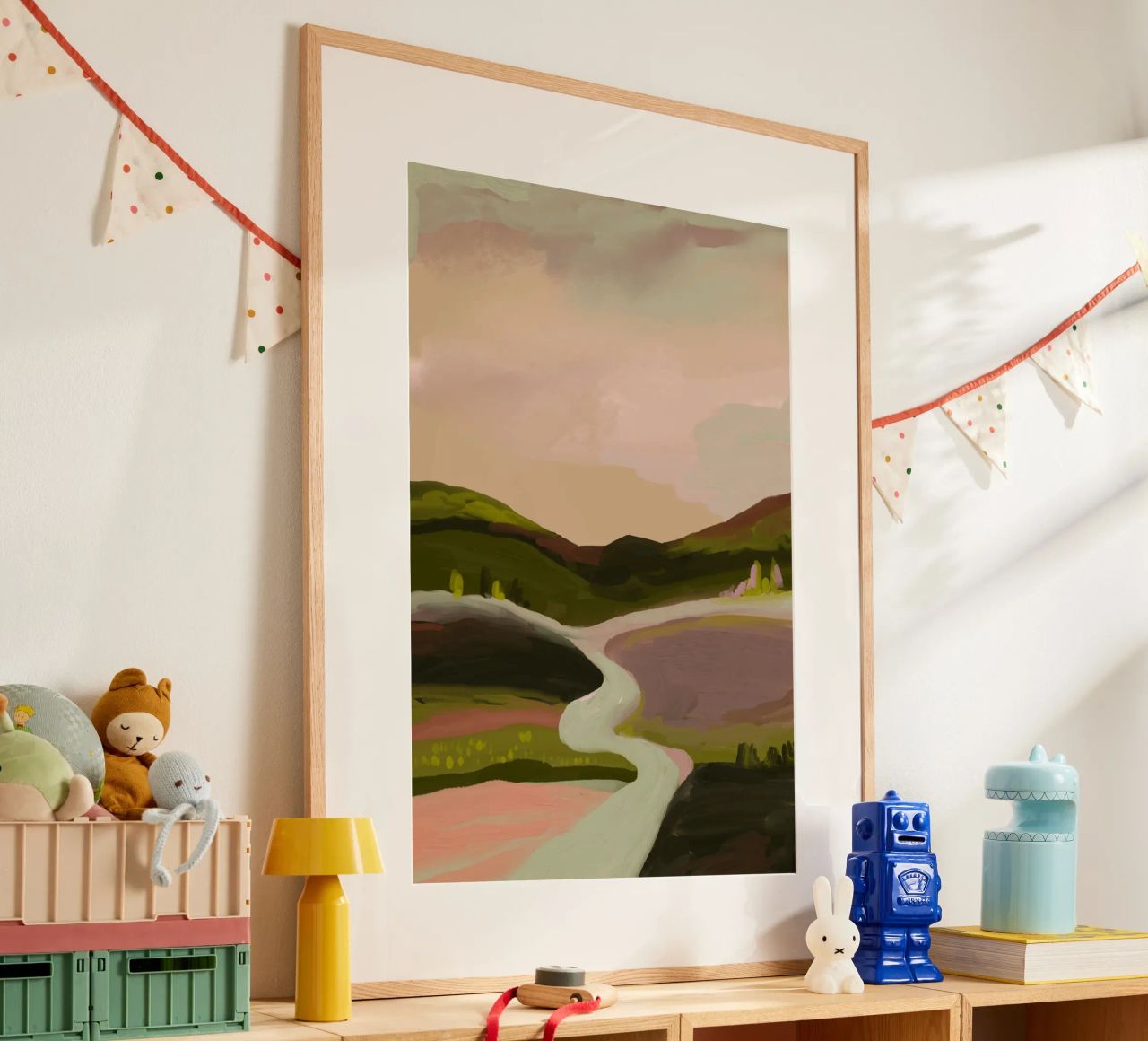 Landscape impasto oil painting muted colors poster by mysteriouscoco