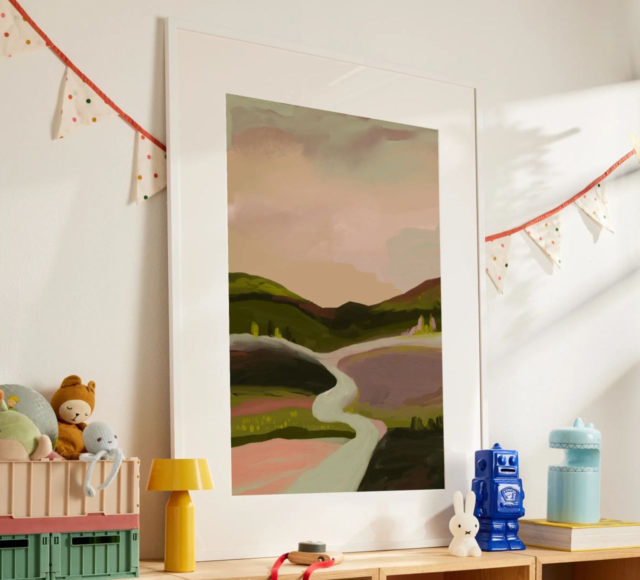 Landscape impasto oil painting muted colors poster by mysteriouscoco