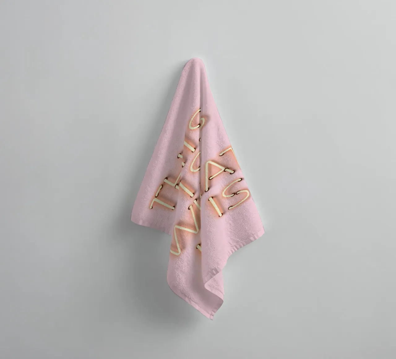 C'est ce que c'est - Citation rose néon imprimée serviette de bain de showmemars
