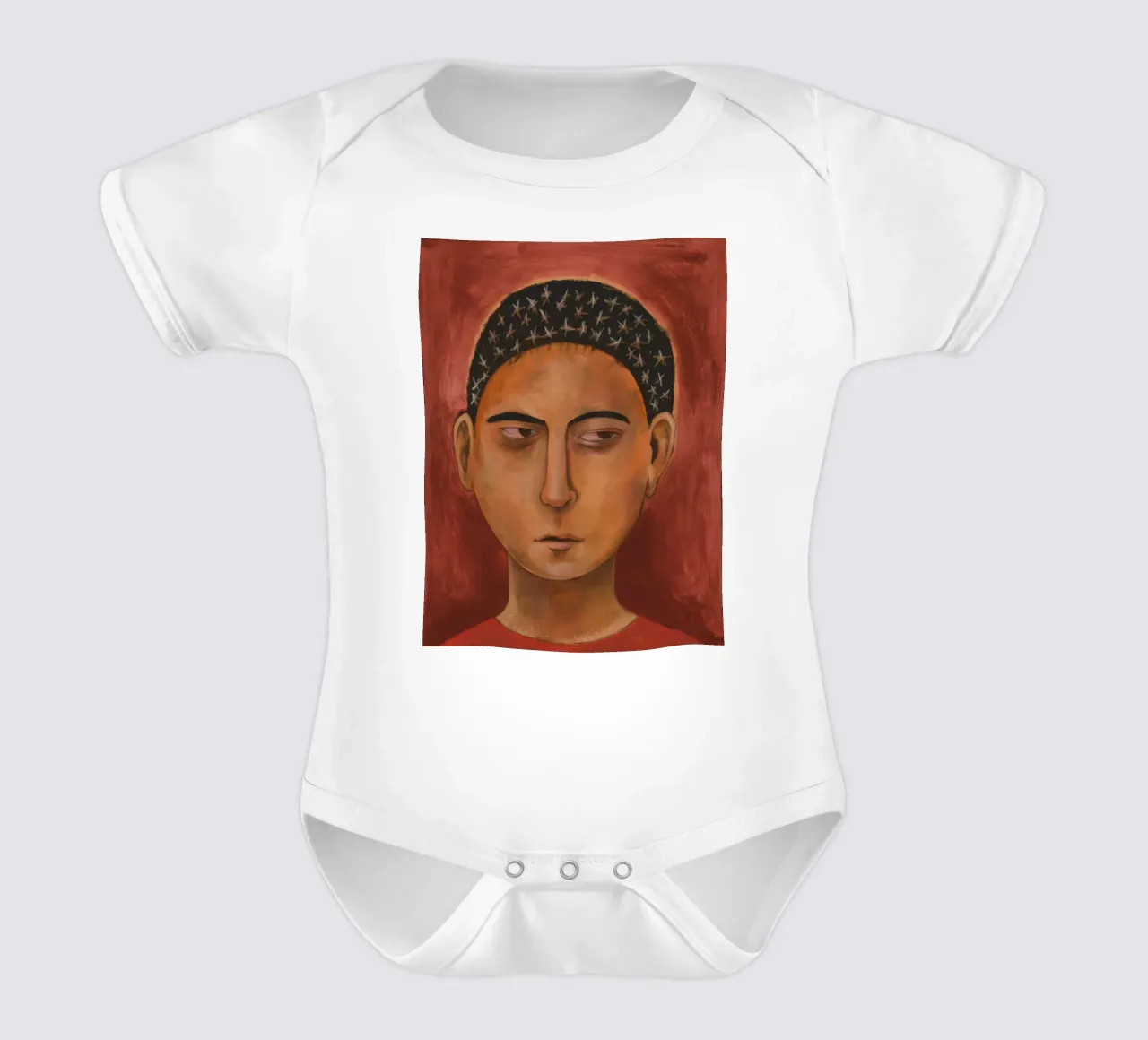 Pausa di riflessione in bronzo body neonato maniche corte da Obisidian Brush