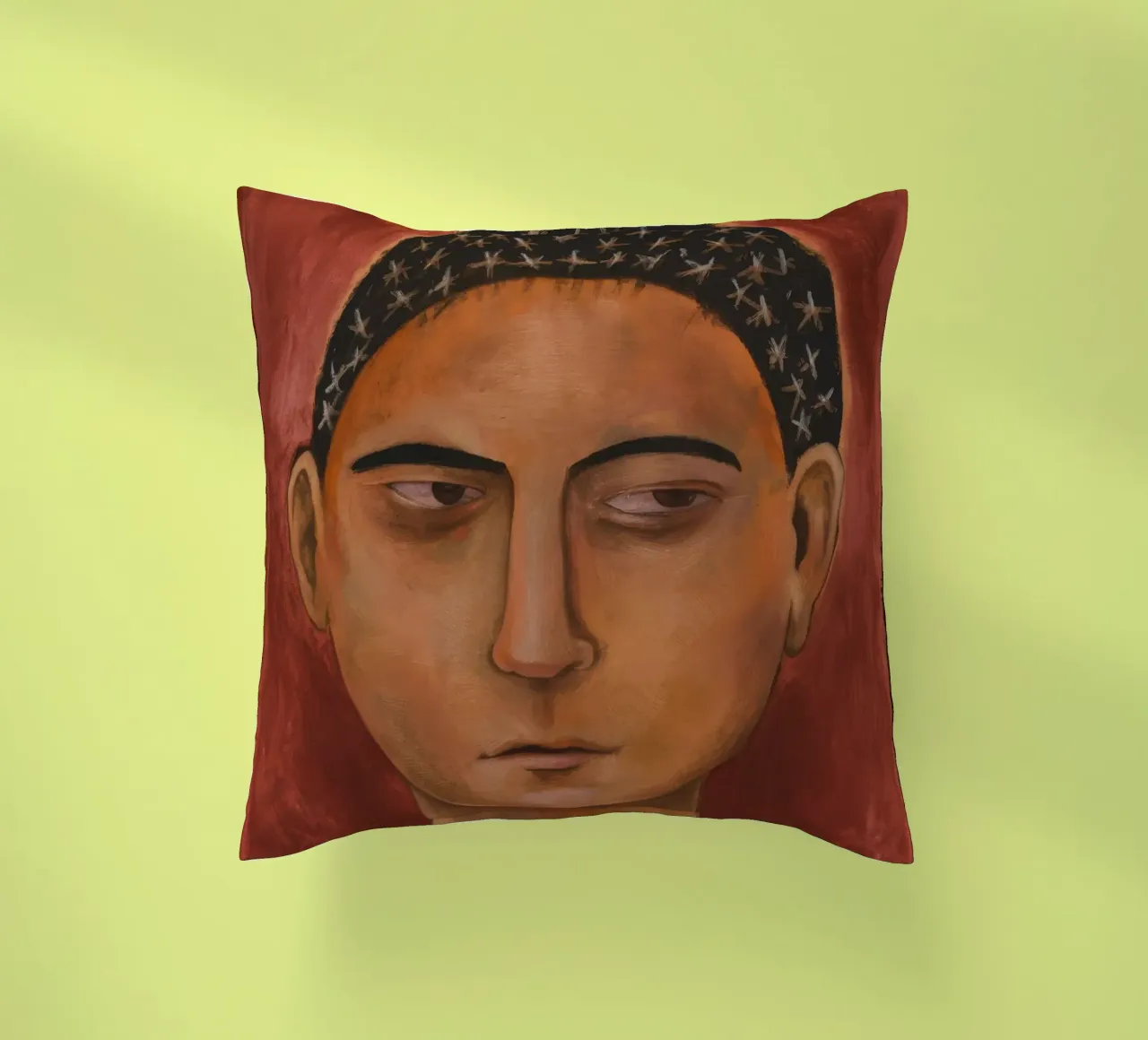 Pausa di riflessione in bronzo cuscino da Obisidian Brush