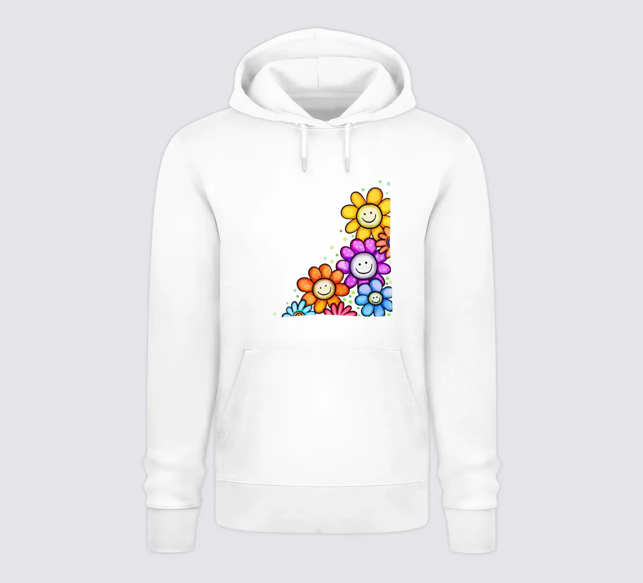 Bordo Smiley Bloom felpa con cappuccio da Botanical Pattern House