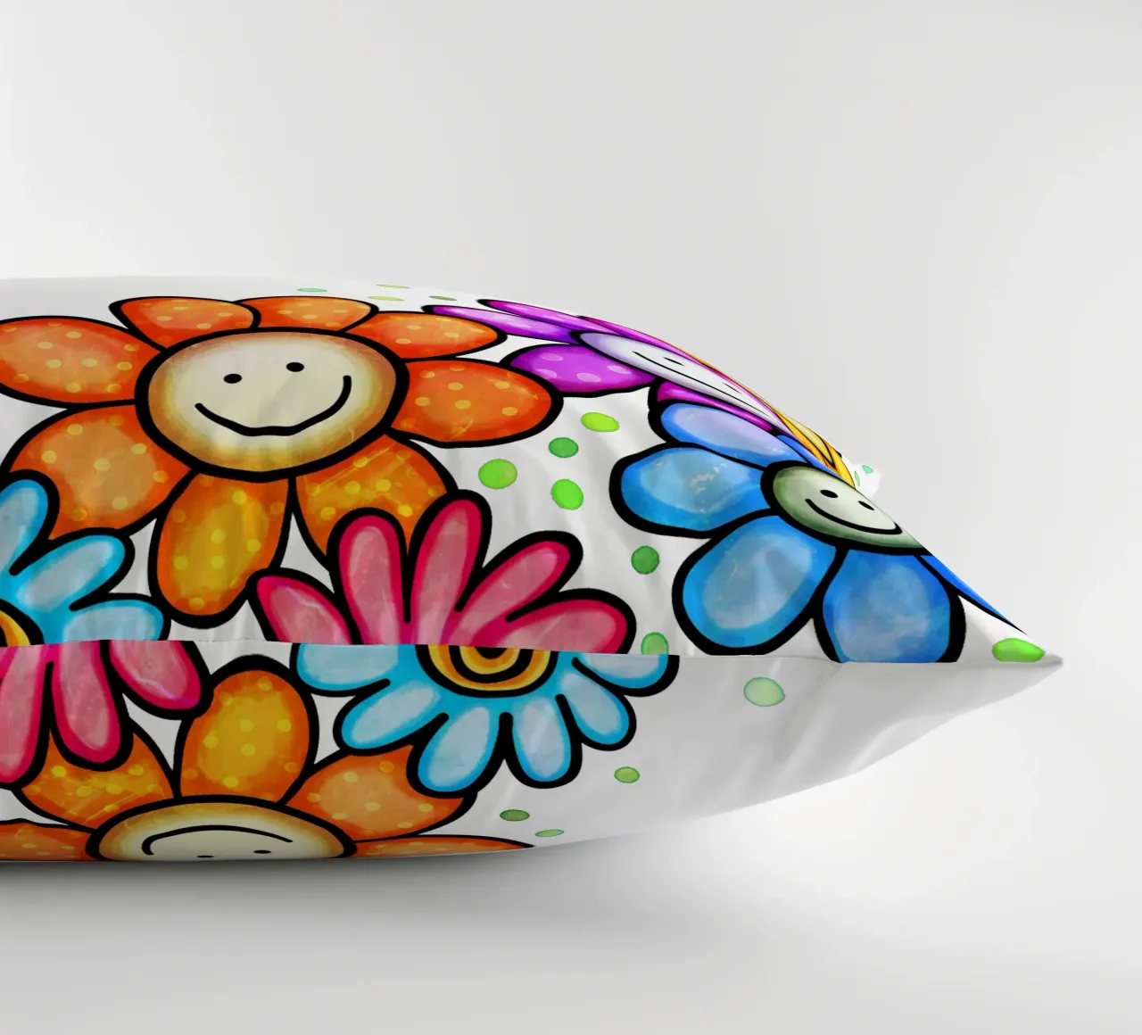 Bordo Smiley Bloom cuscino da Botanical Pattern House