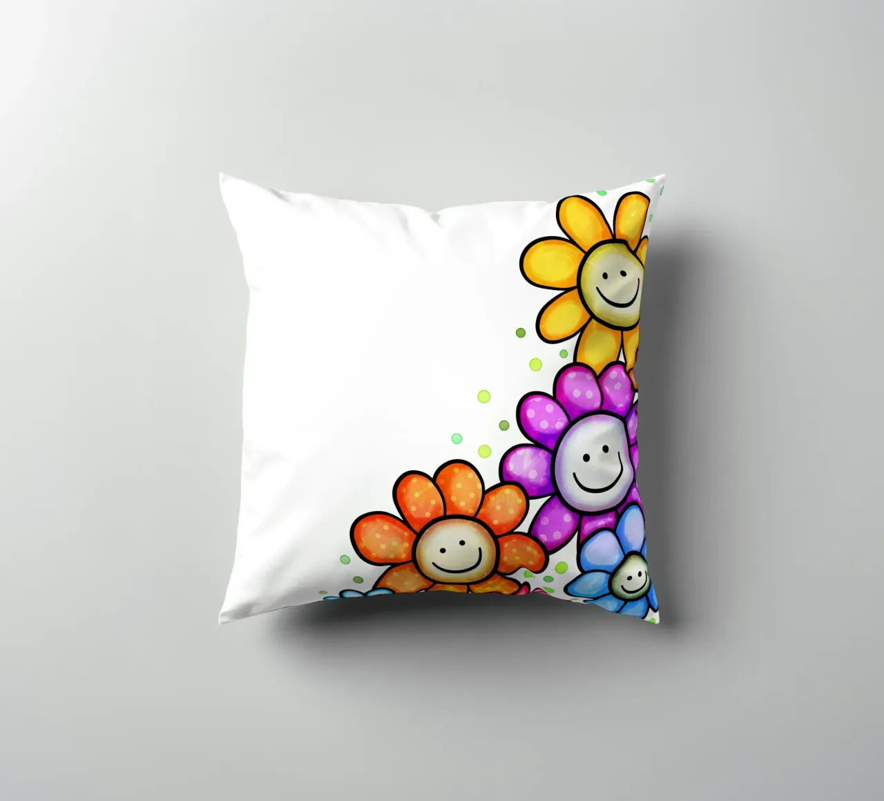 Bordo Smiley Bloom cuscino da Botanical Pattern House