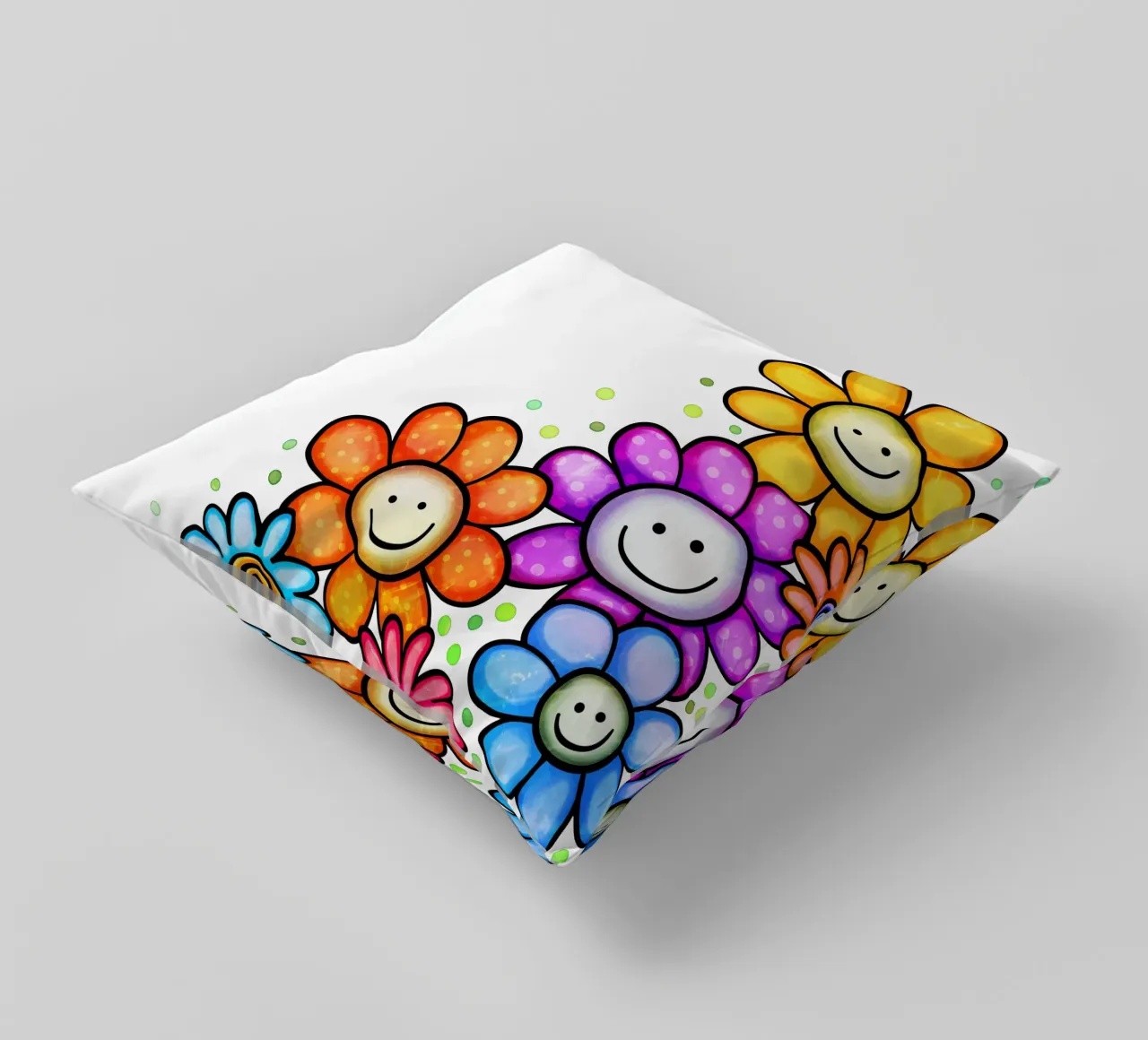 Bordo Smiley Bloom cuscino da Botanical Pattern House