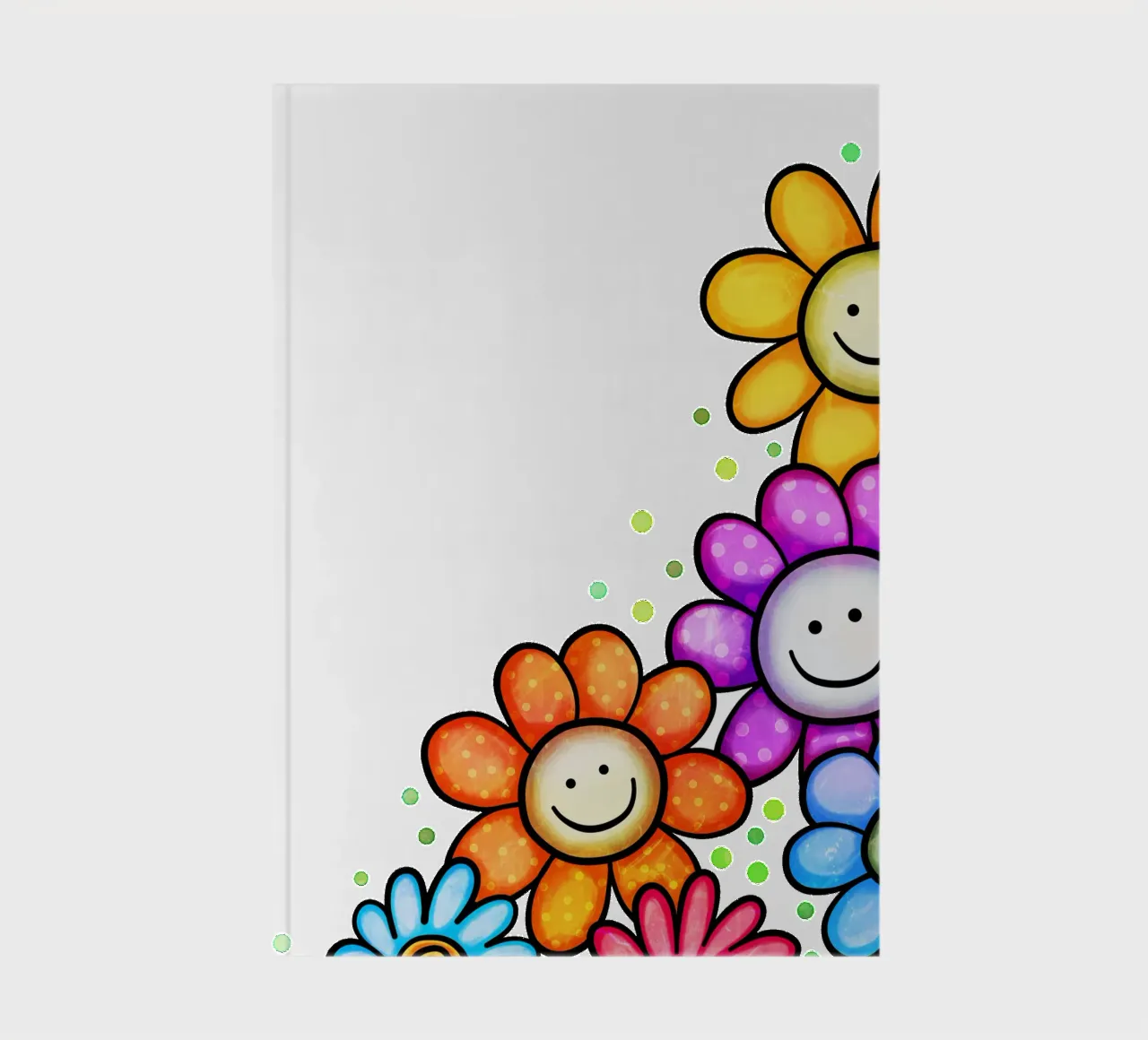 Smiley Bloom Border notebook by Botanical Pattern House