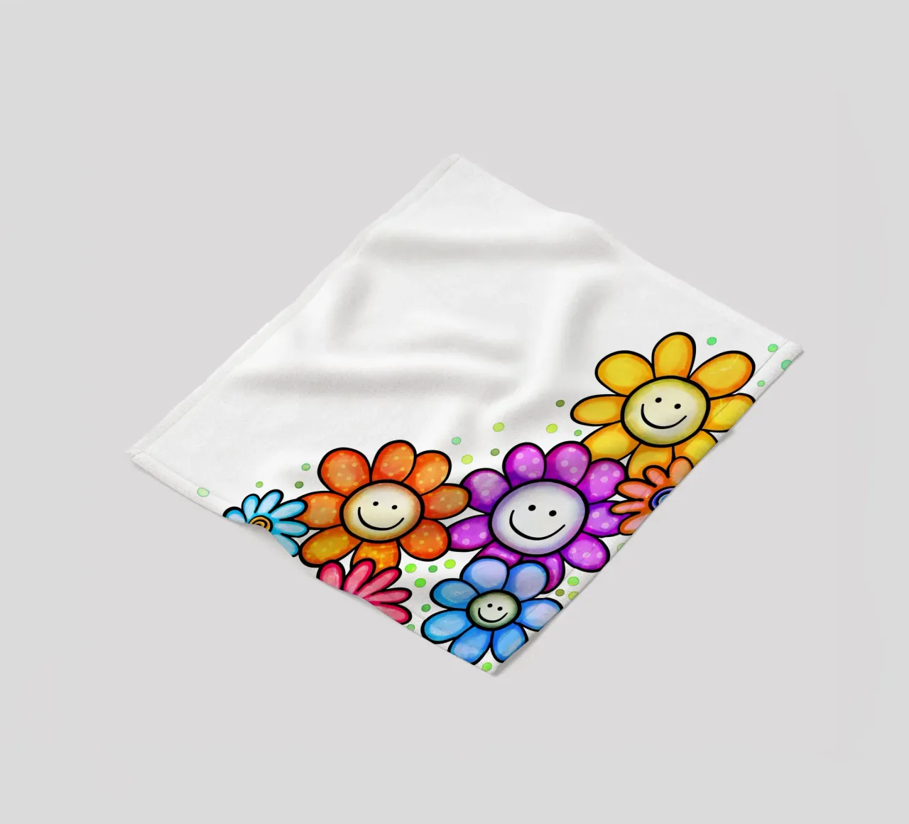Bordo Smiley Bloom coperta in pile da Botanical Pattern House
