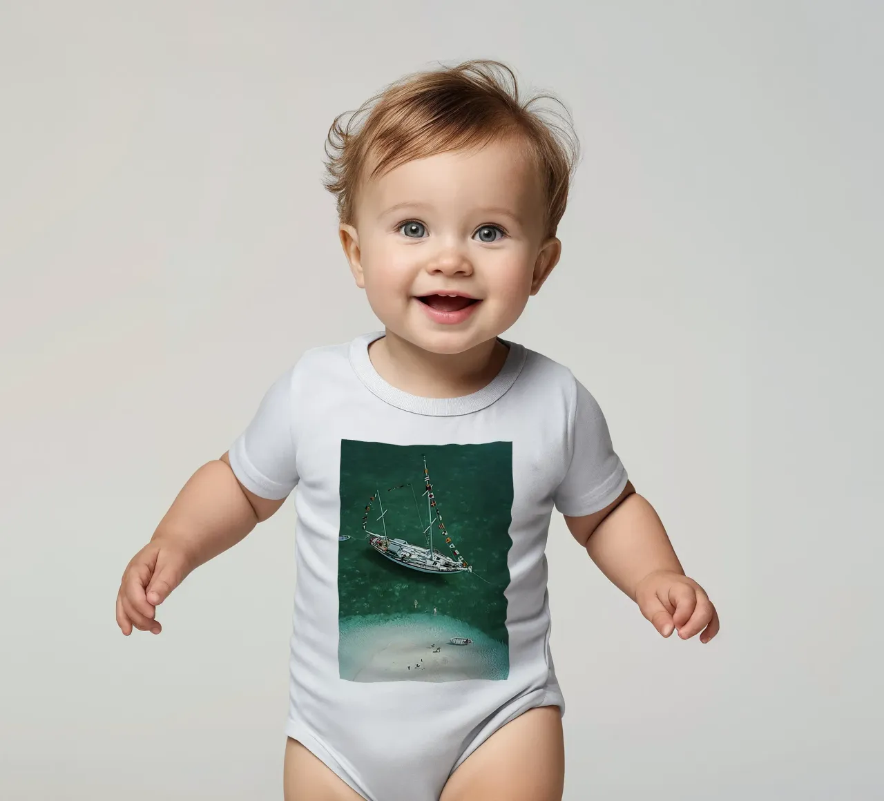 Vacanze a Exuma di Slim Aarons body neonato maniche corte da tokovictory