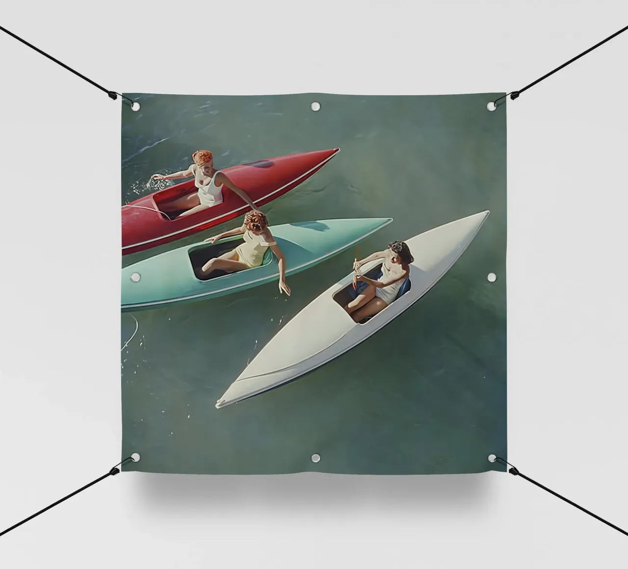 Viaggio sul lago Tahoe di Slim Aarons telo in pvc da tokovictory