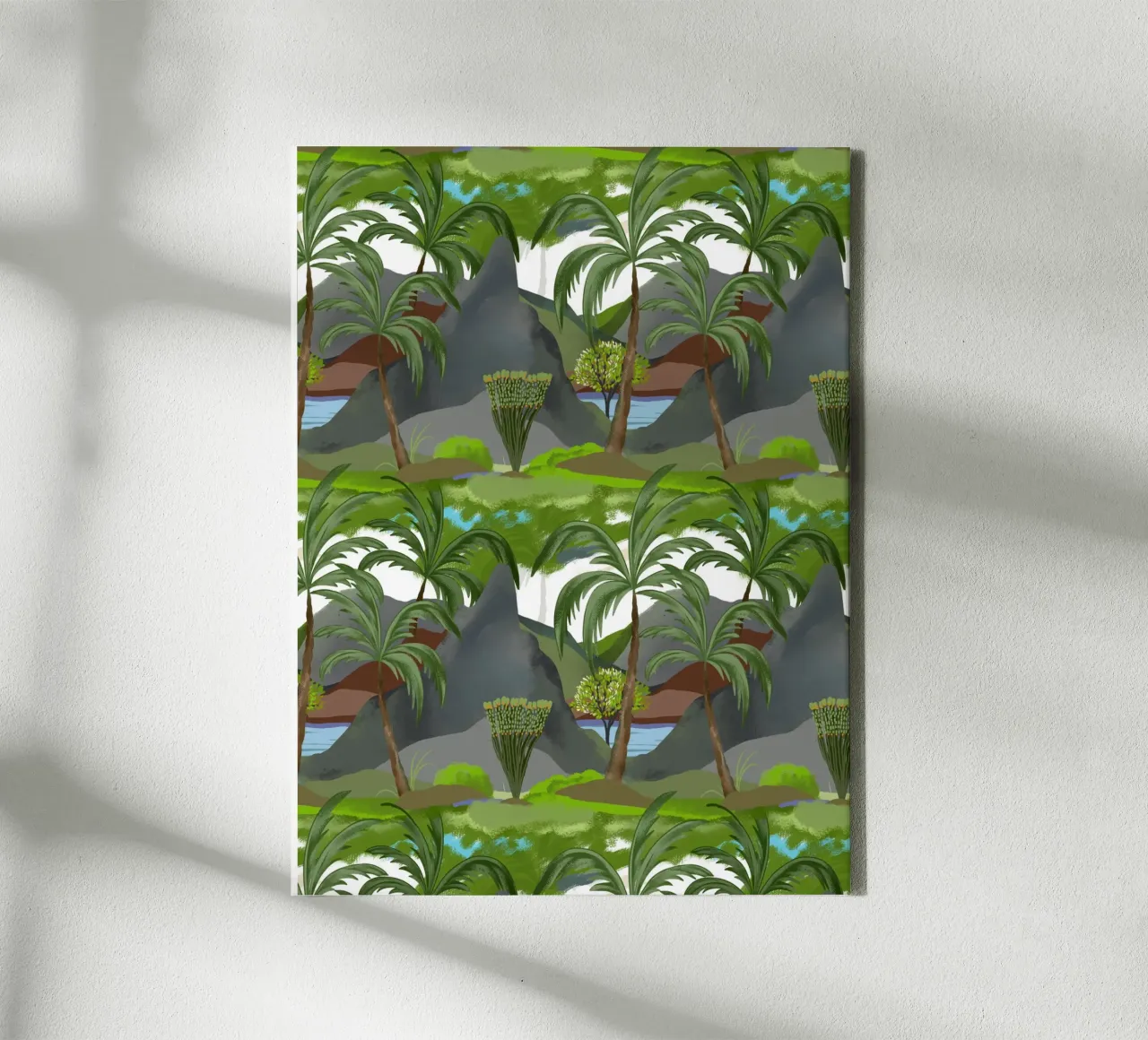 Hawaii coconut palms Maui vacation rivers sunny summer canvas met Baklijst van mysteriouscoco