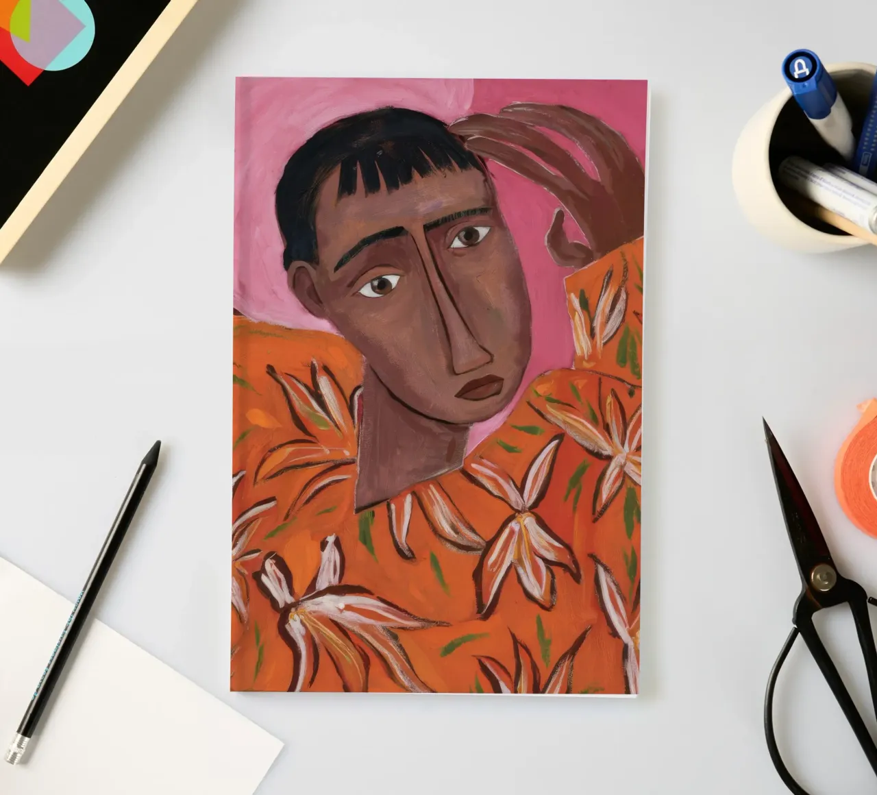Orange Thought Curve notebook by Obisidian Brush