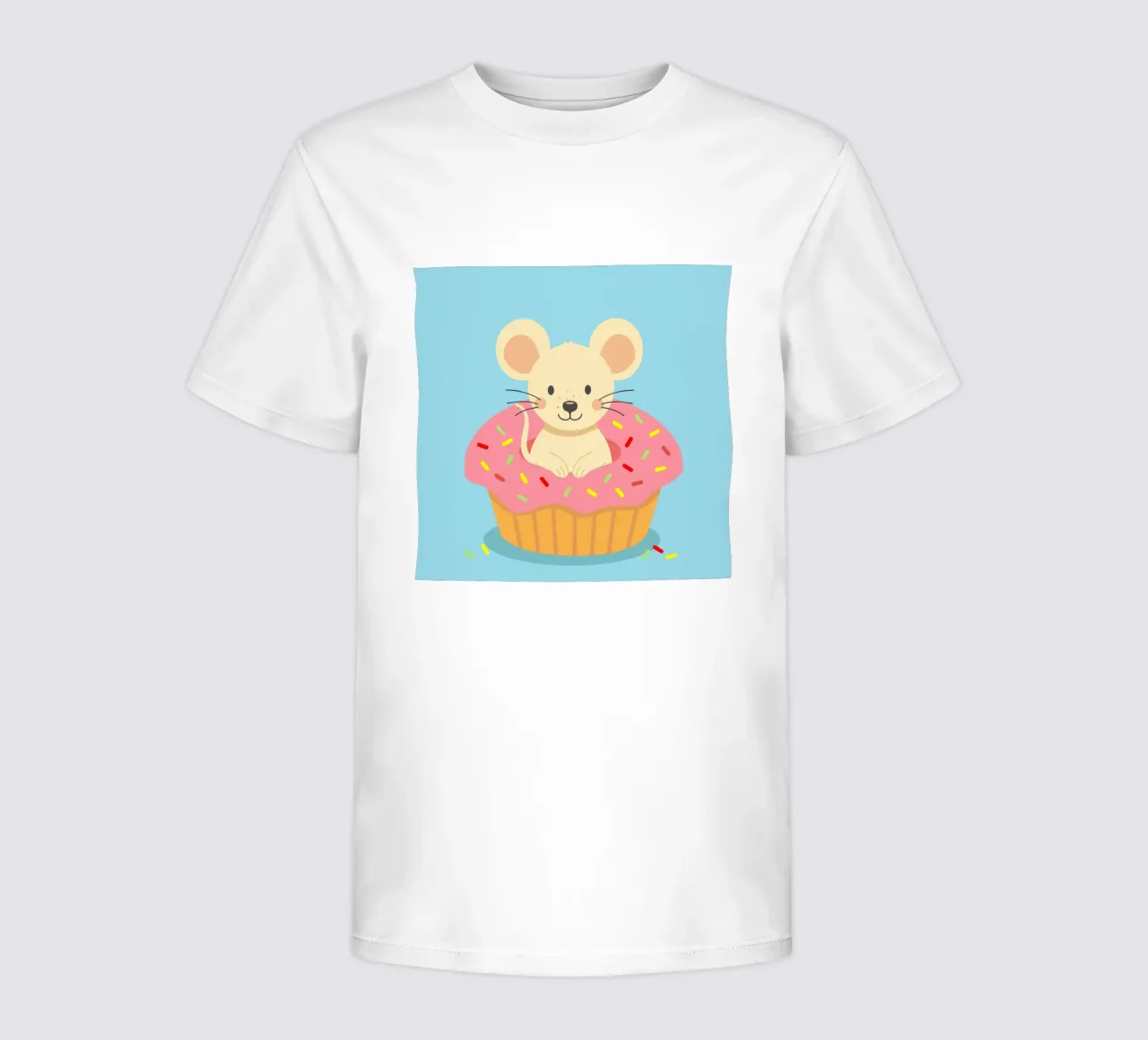 Süße Maus im Cupcake – Verspieltes Naschkatzen-Design Kinder T-Shirt von namosh